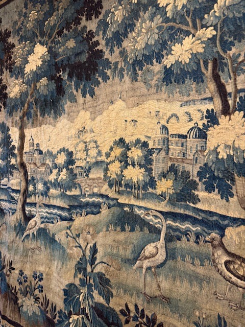 Superb 18th Century French Wall Size Verdure Tapestry