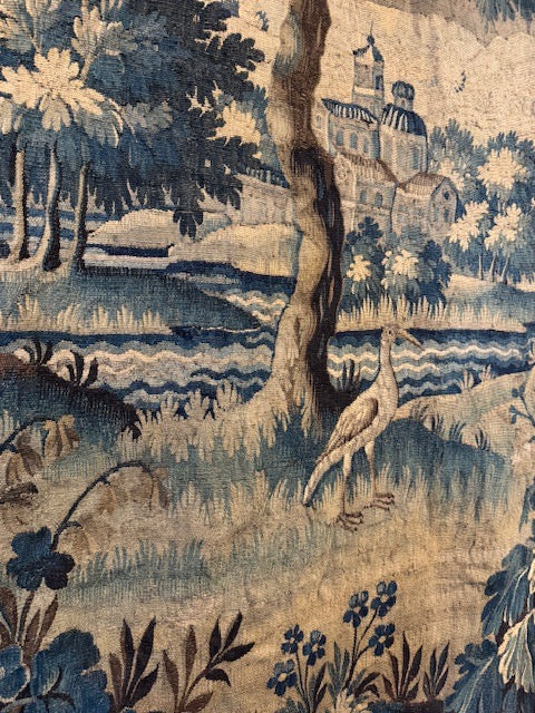 Superb 18th Century French Wall Size Verdure Tapestry