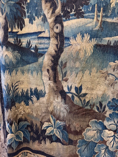 Superb 18th Century French Wall Size Verdure Tapestry