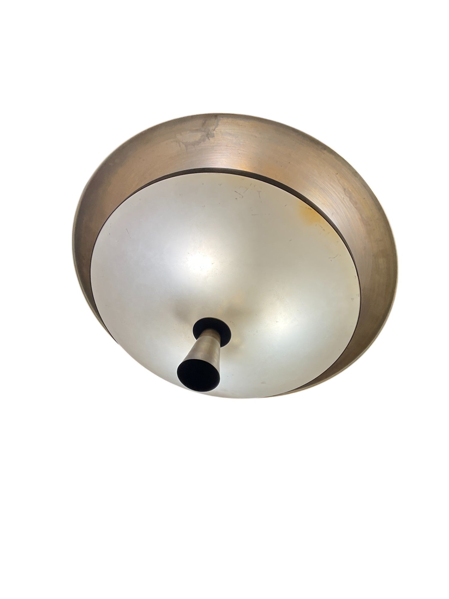 Limited Edition Antique Italian Alabaster and Modern Bronze Chandelier