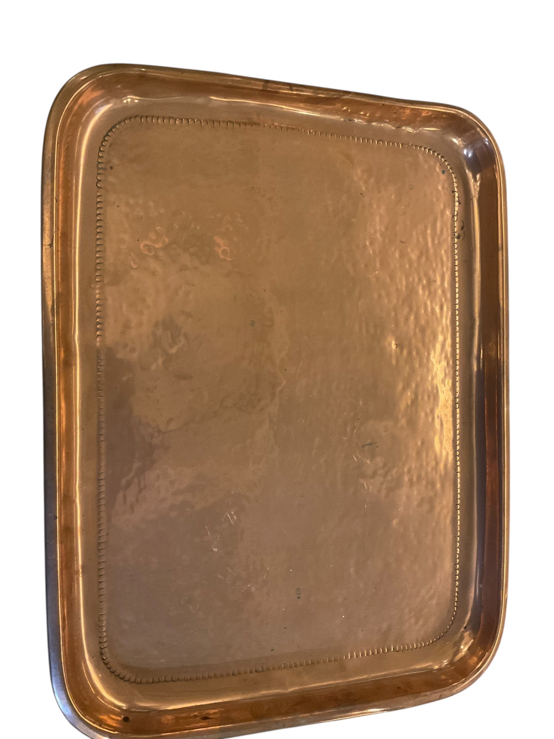 English hammered copper Tray