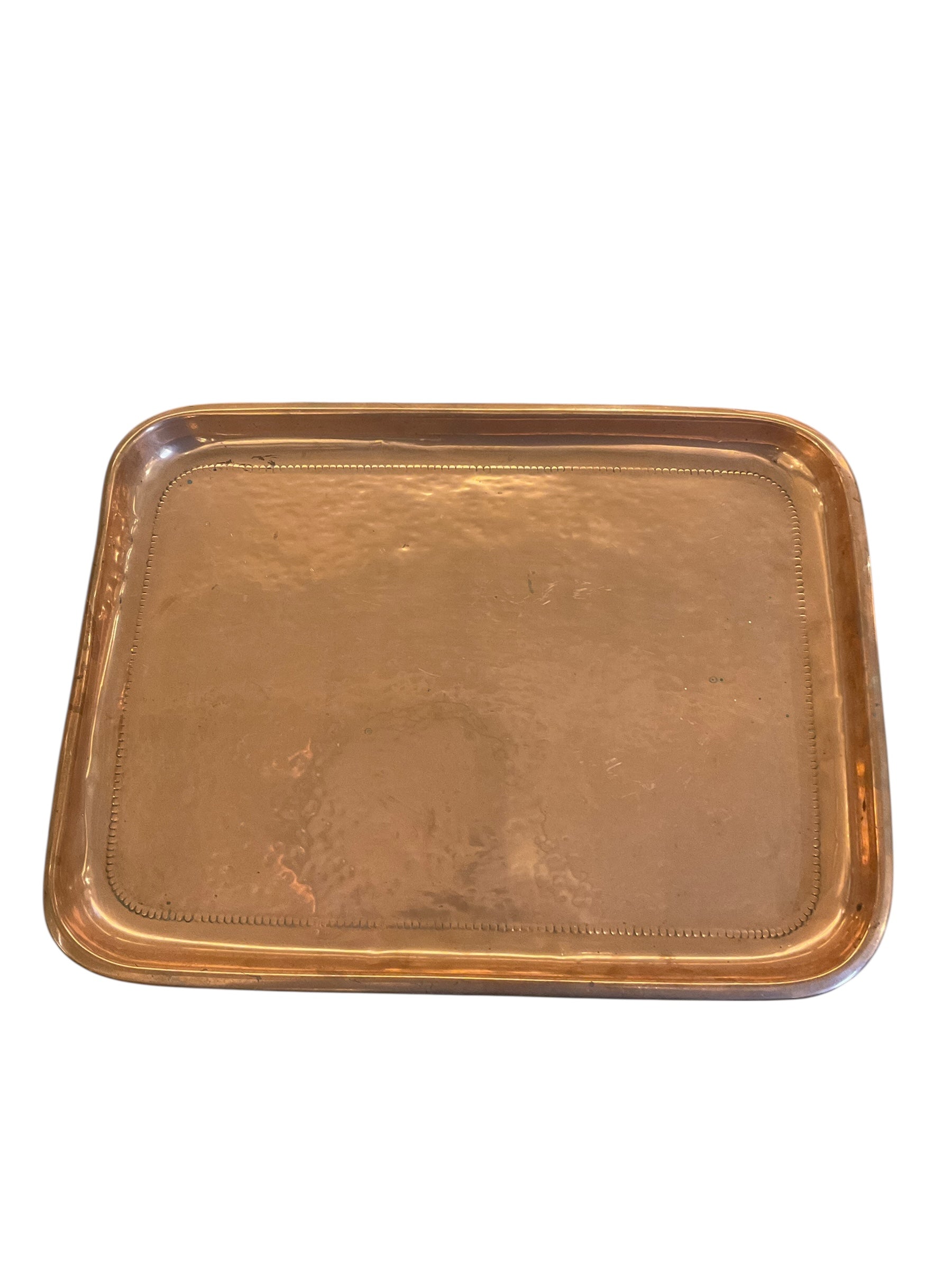 English hammered copper Tray