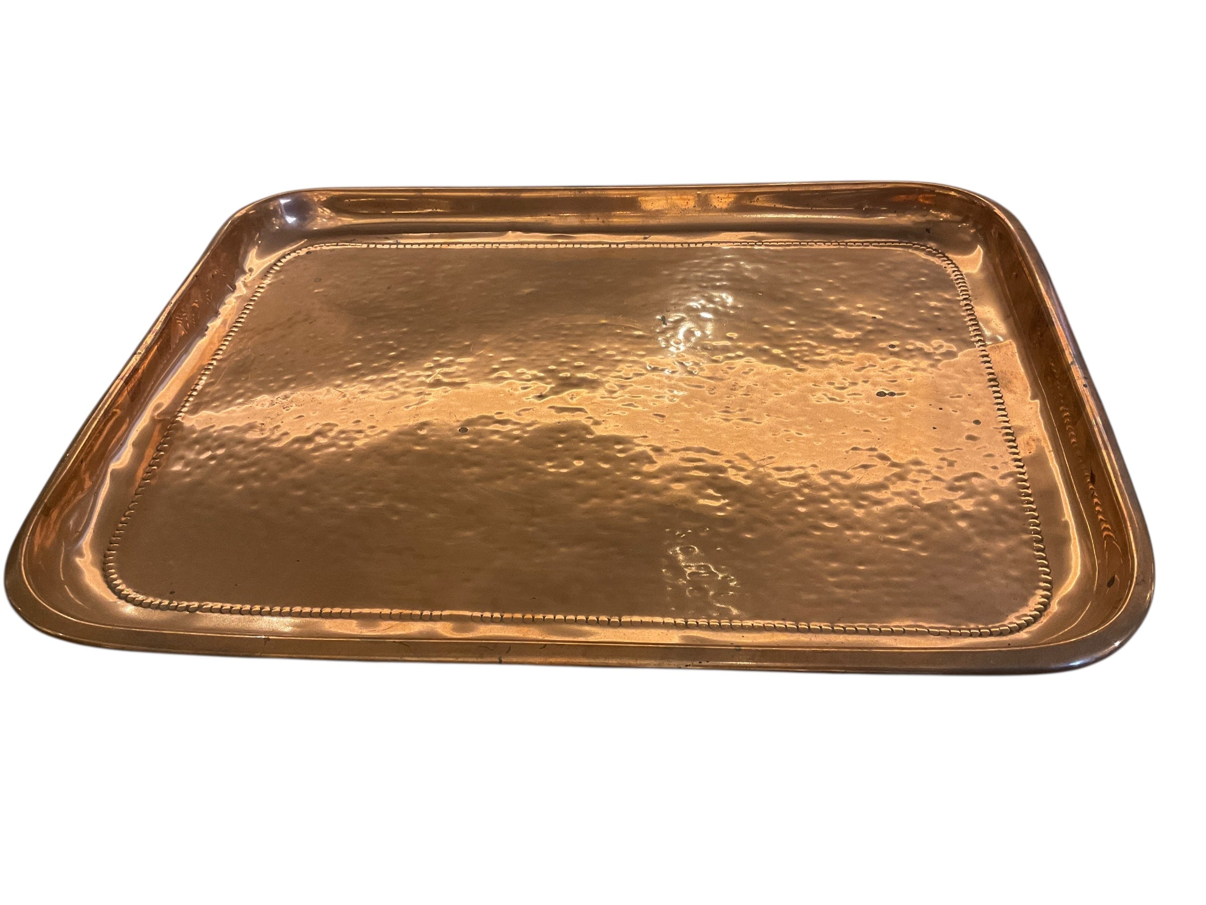 English hammered copper Tray