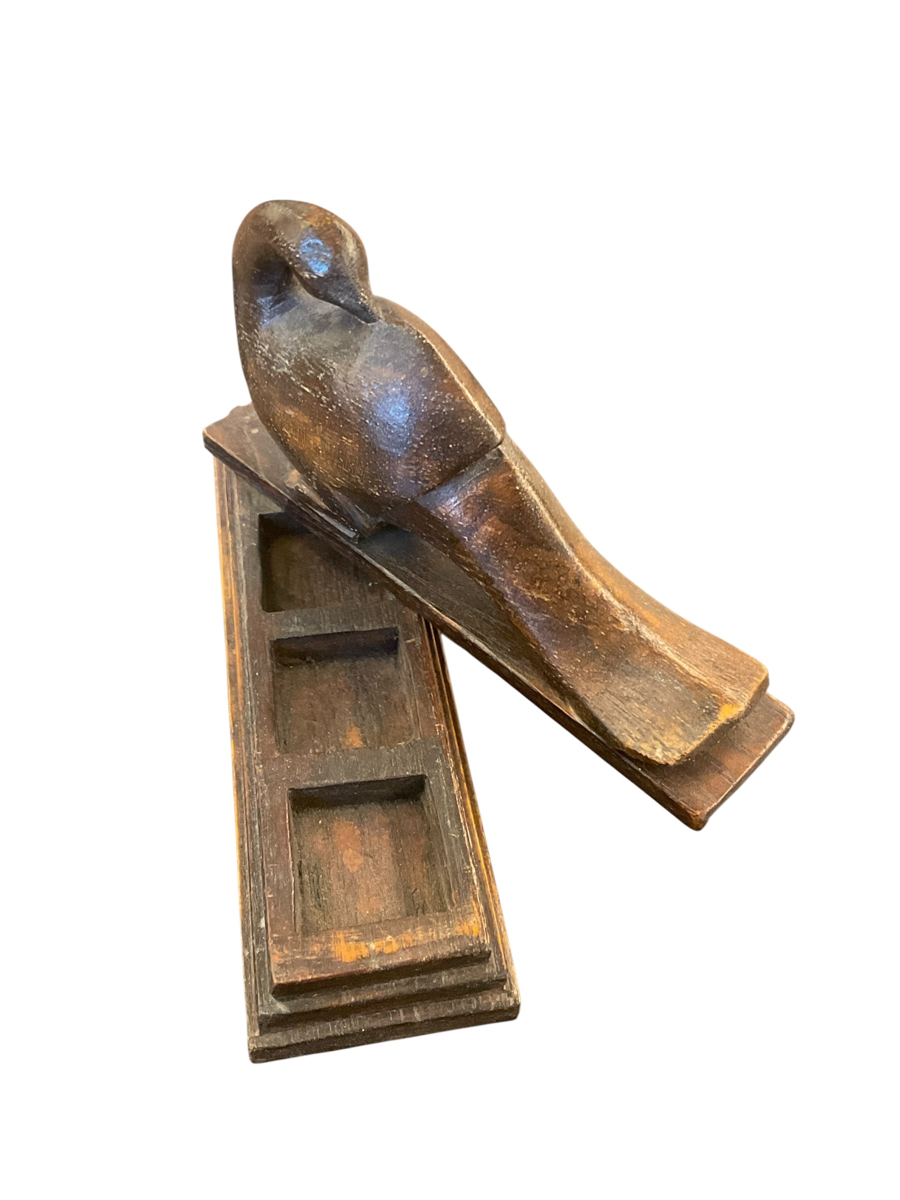 Swedish Wooden Bird Sculpture/Box