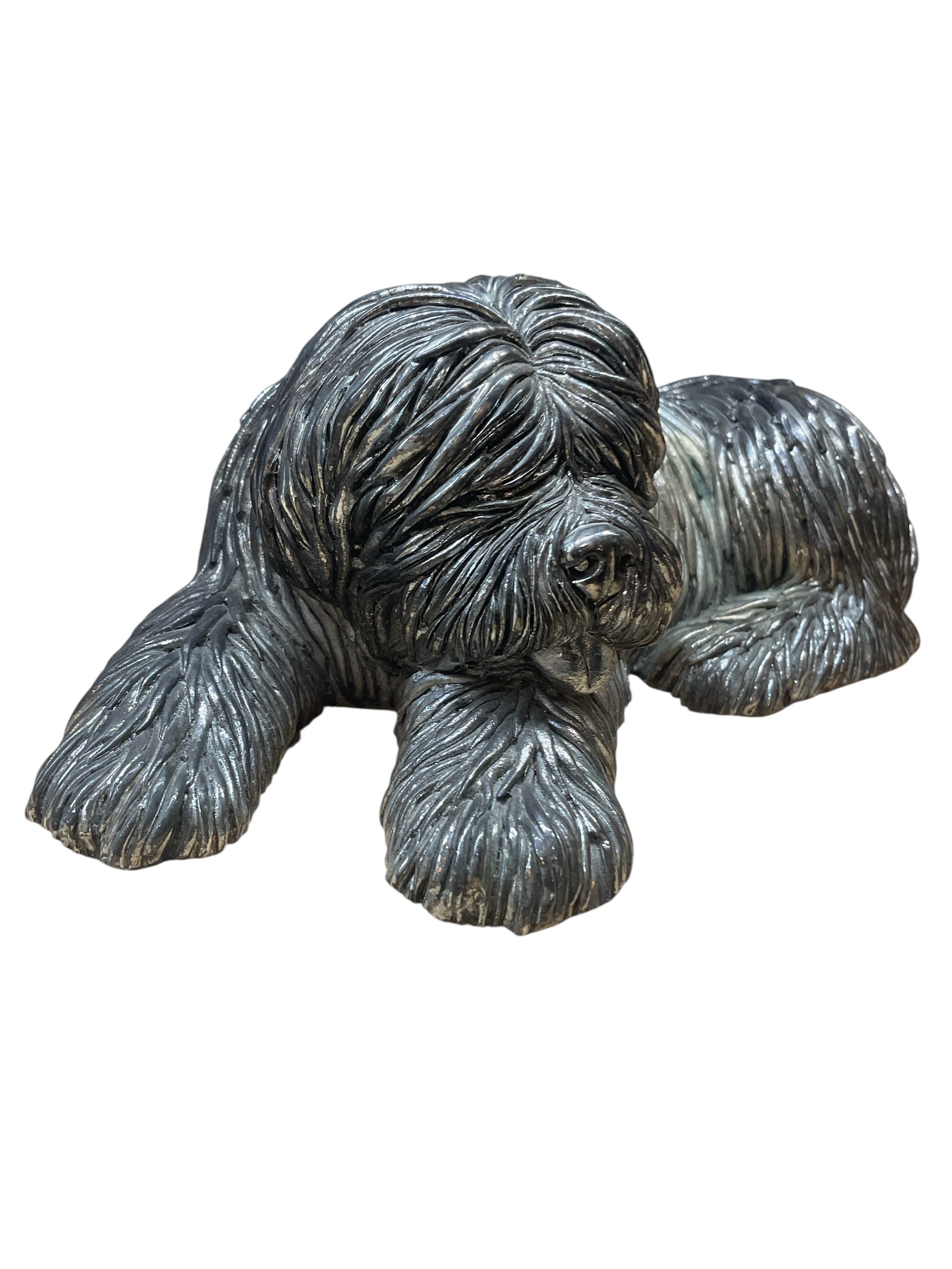 Evocative Silver Plate Dog