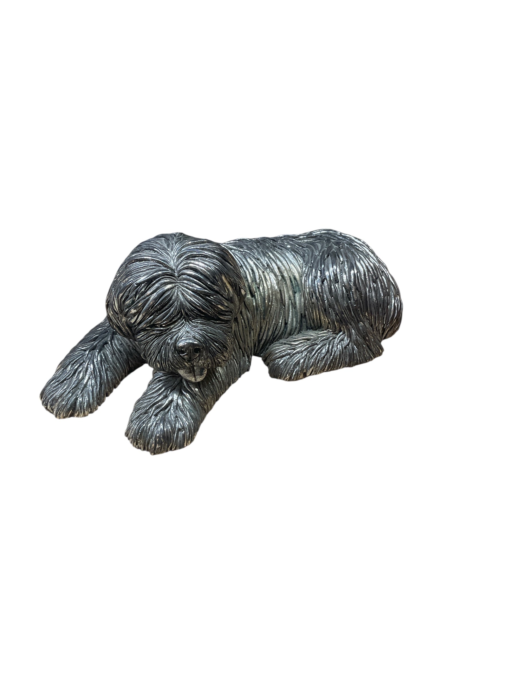 Evocative Silver Plate Dog