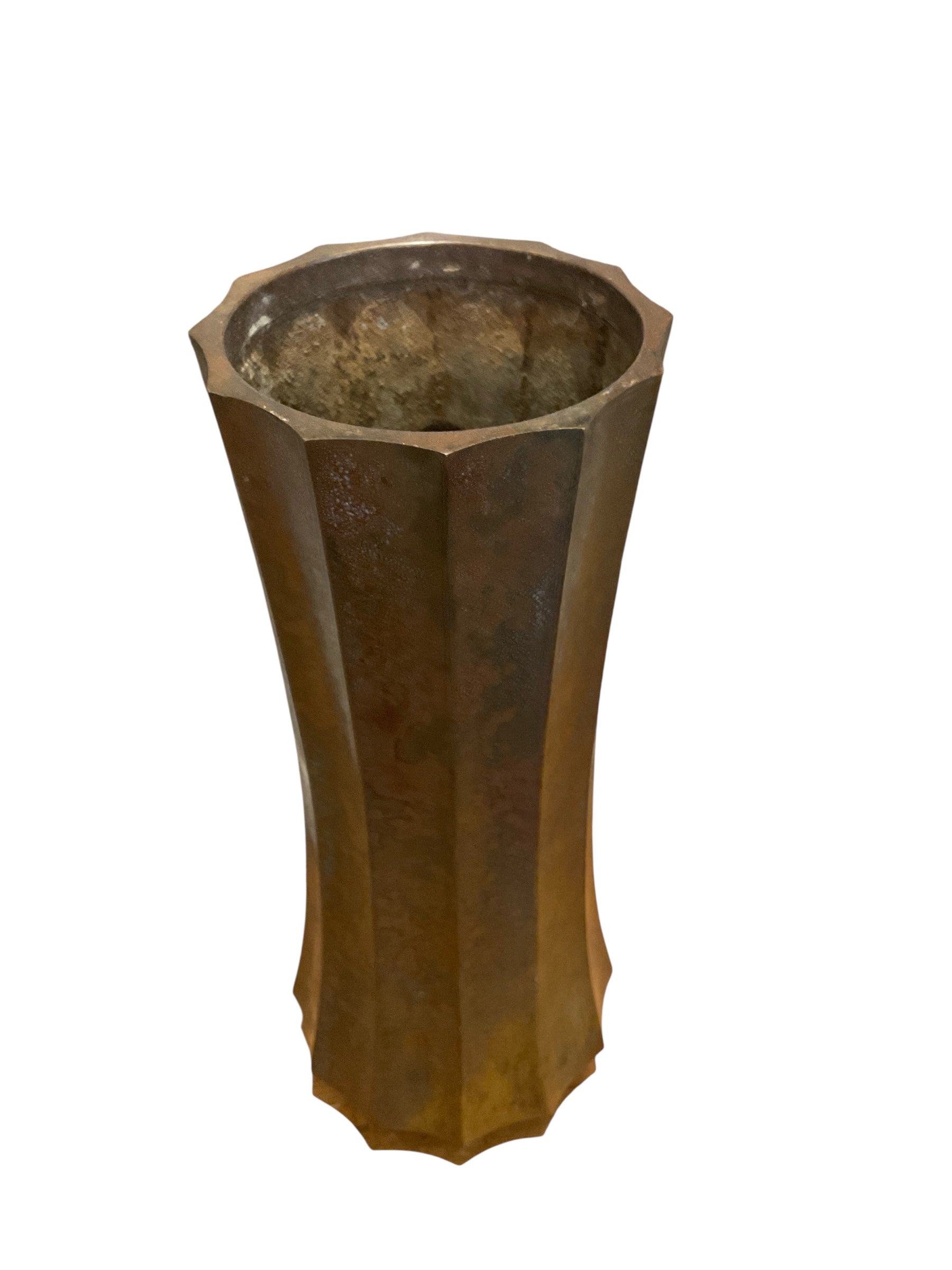 Japanese Bronze Fluted Vase