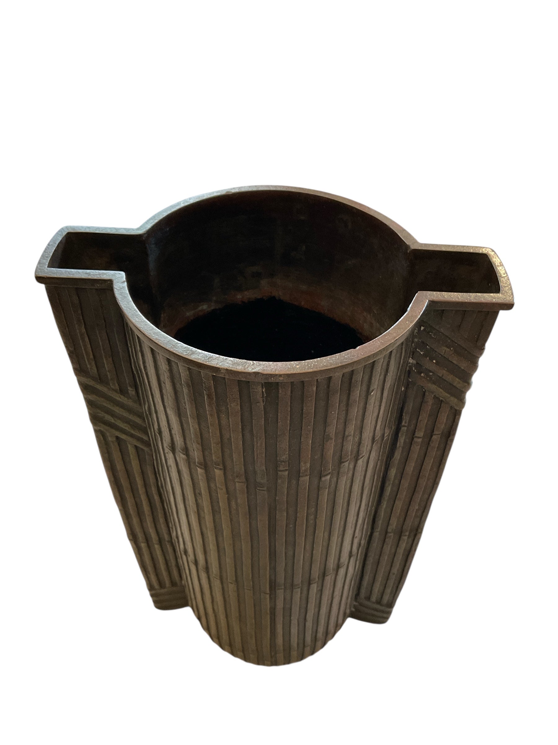 Antique Japanese Bronze Vase Deco