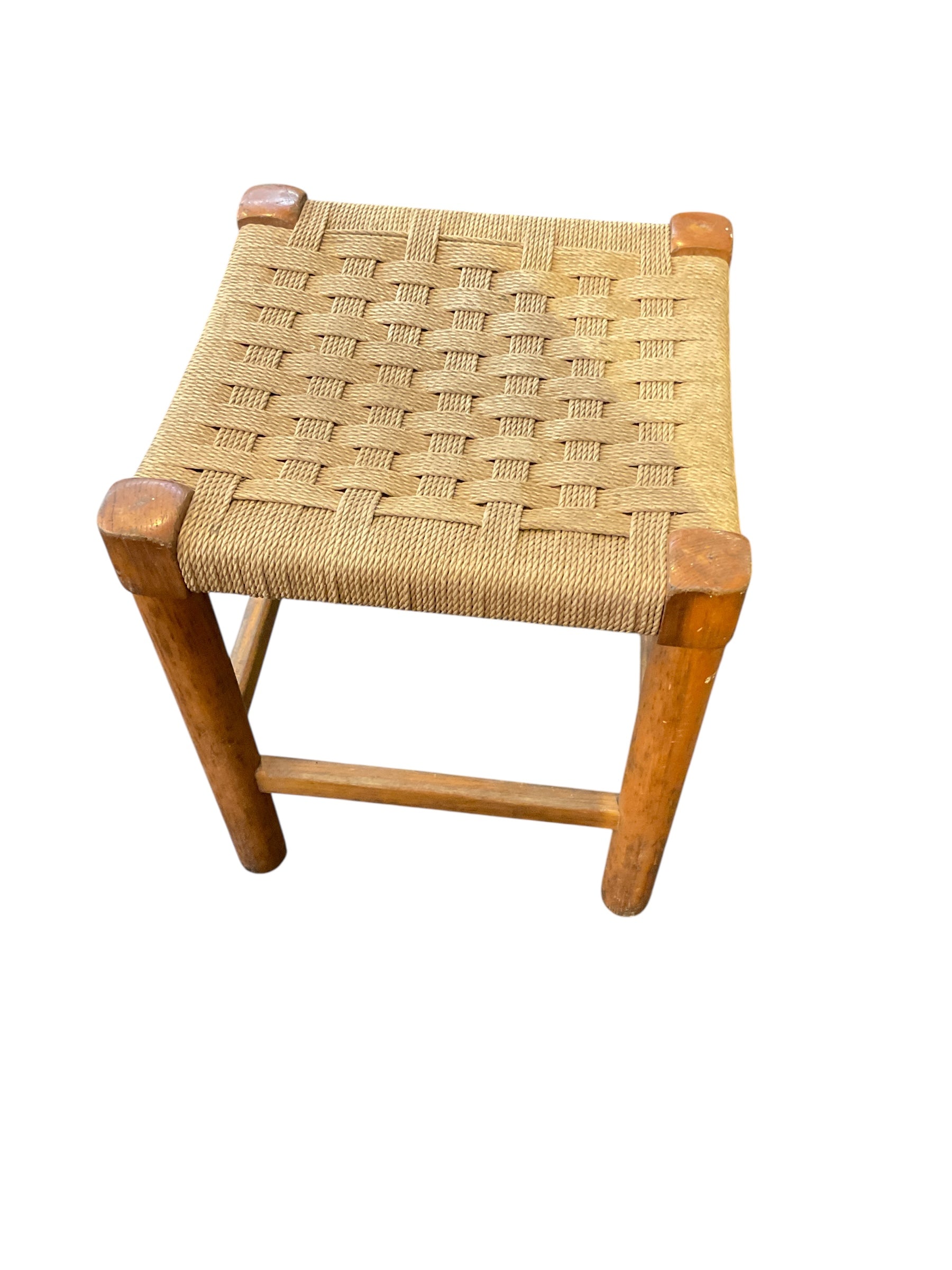Single French 1950's Woven Stool