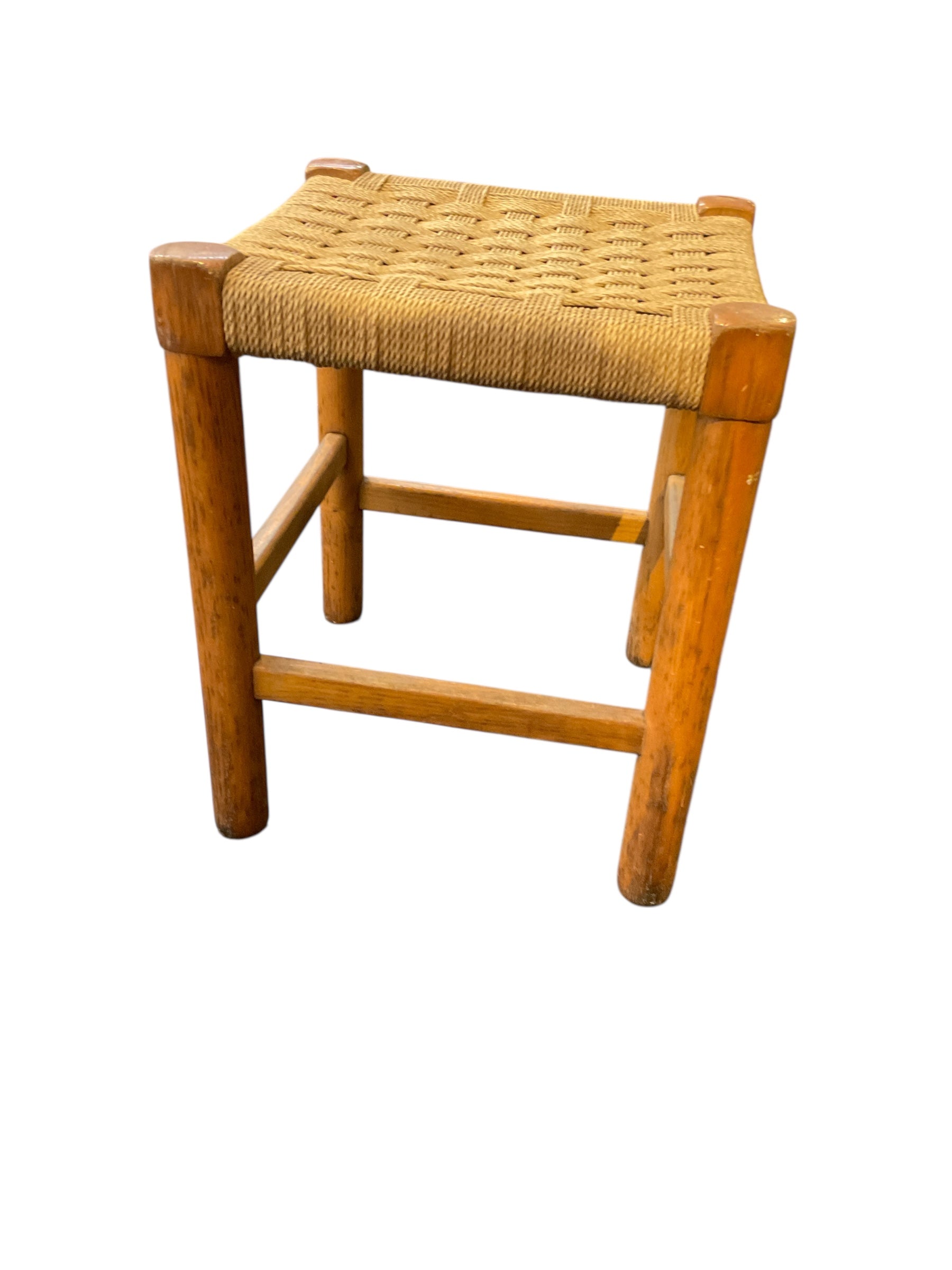 Single French 1950's Woven Stool