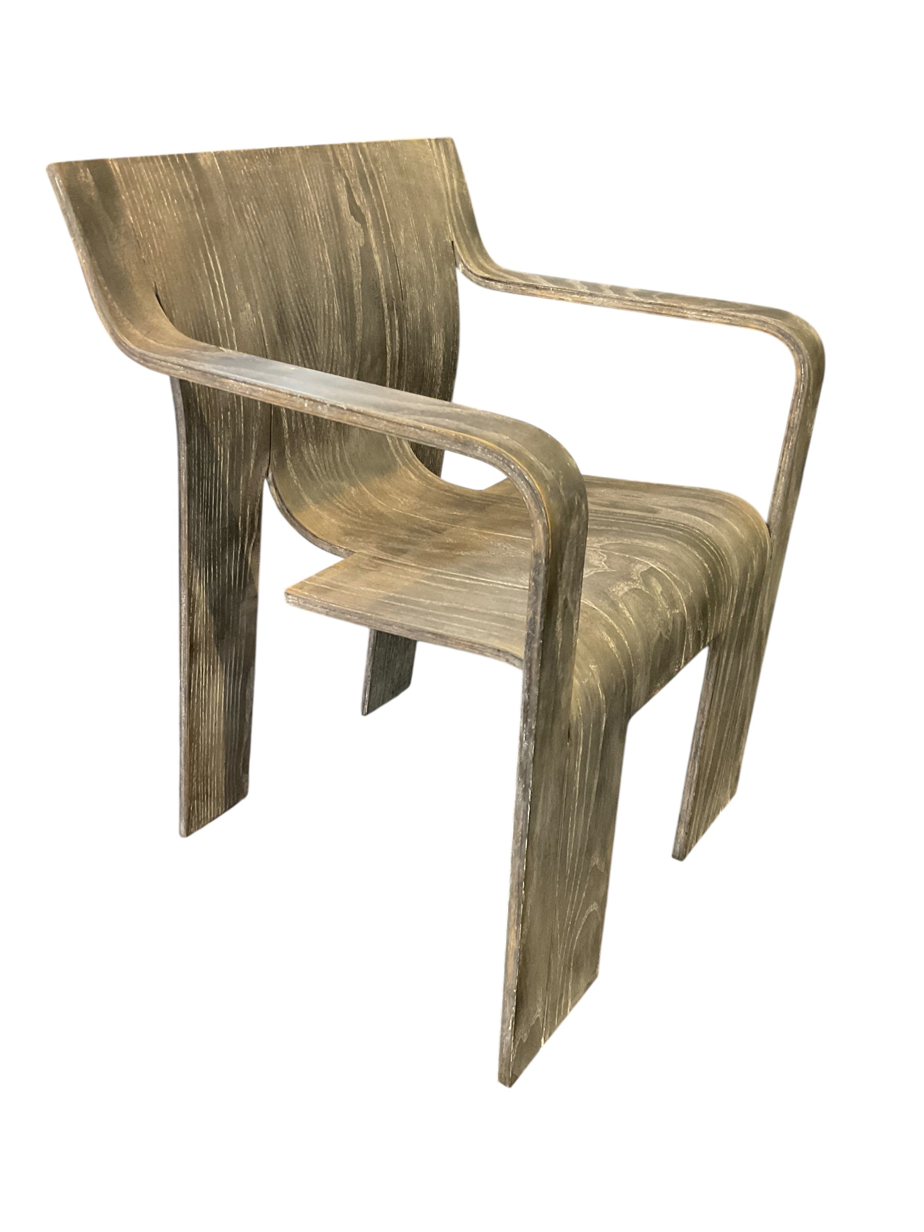 Set of (8) Gijs Baker Dining Armchairs with Unique Finish