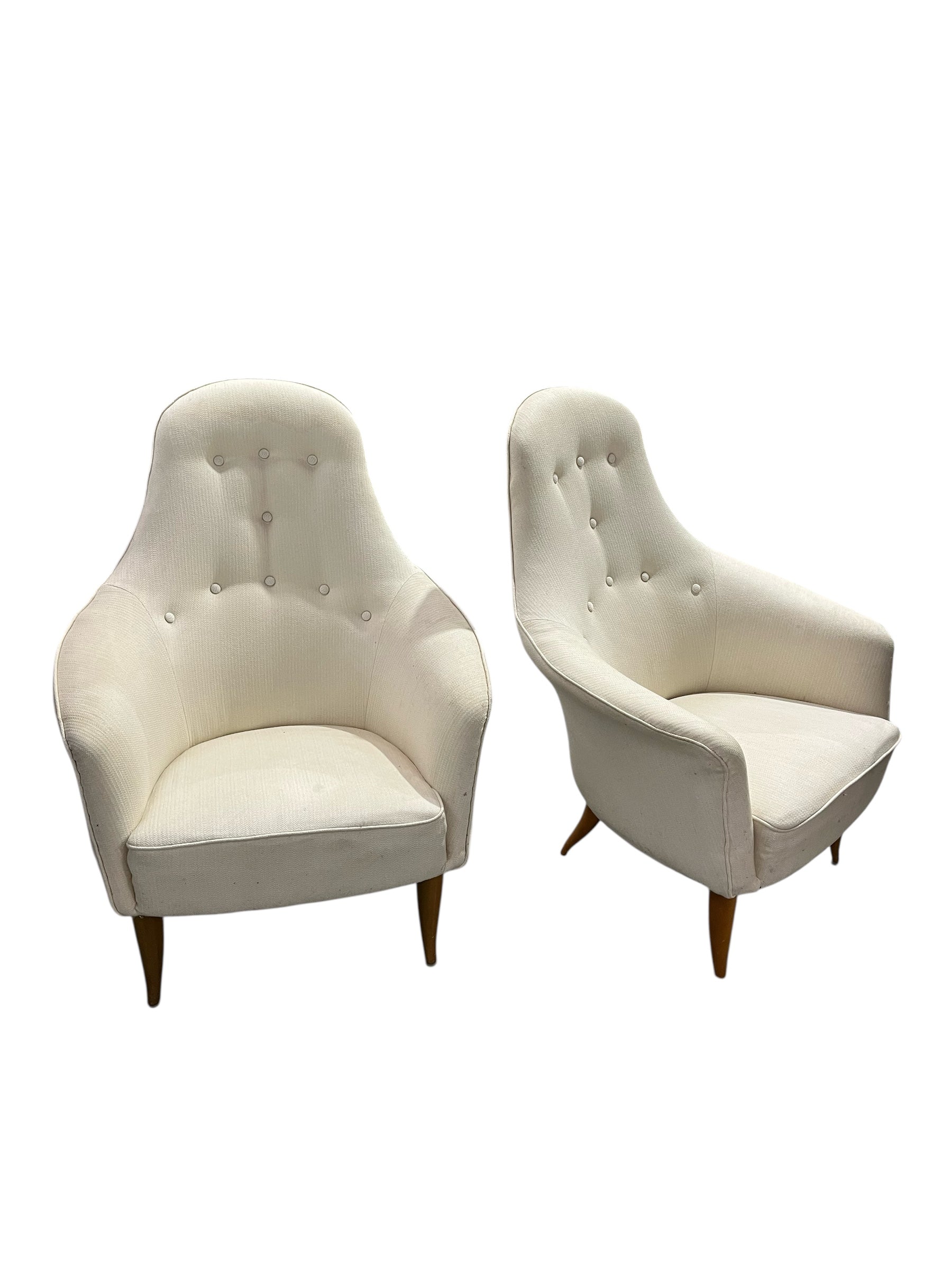 Pair of Vintage Kerstin Hörlin-Holmquist Arm Chairs