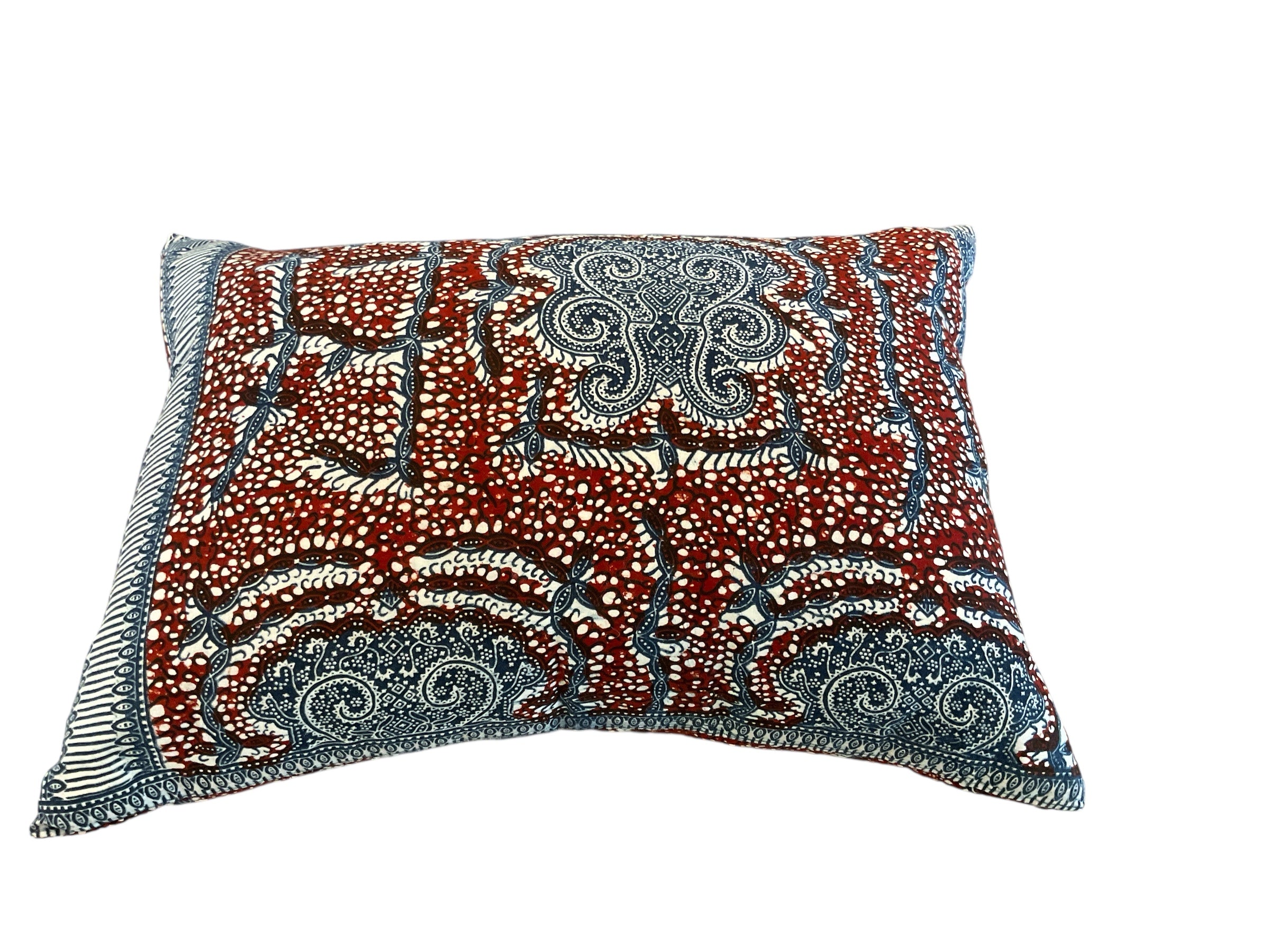 Vintage Batik Textile Pillow