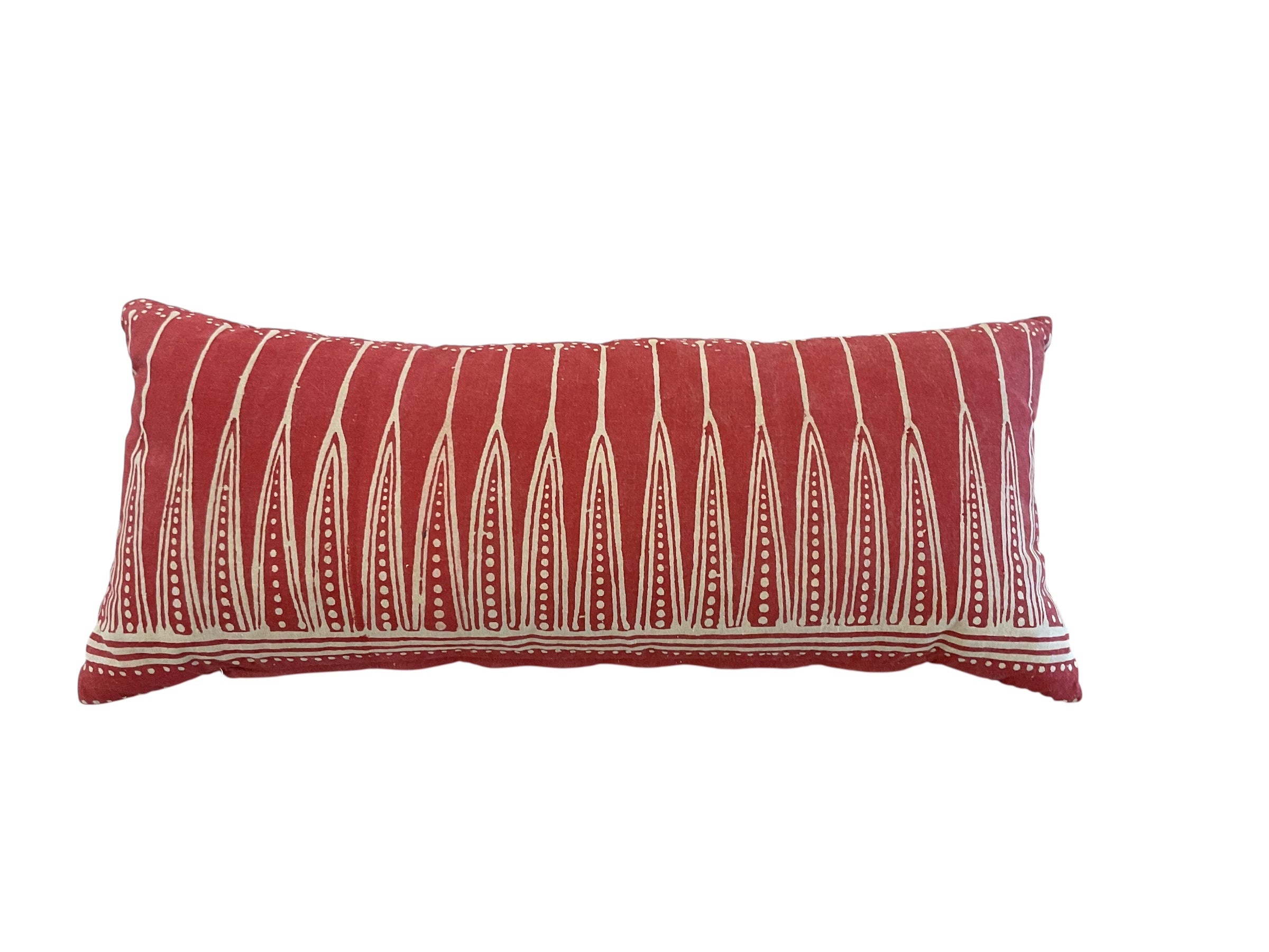 Vintage wood block printed Pillow