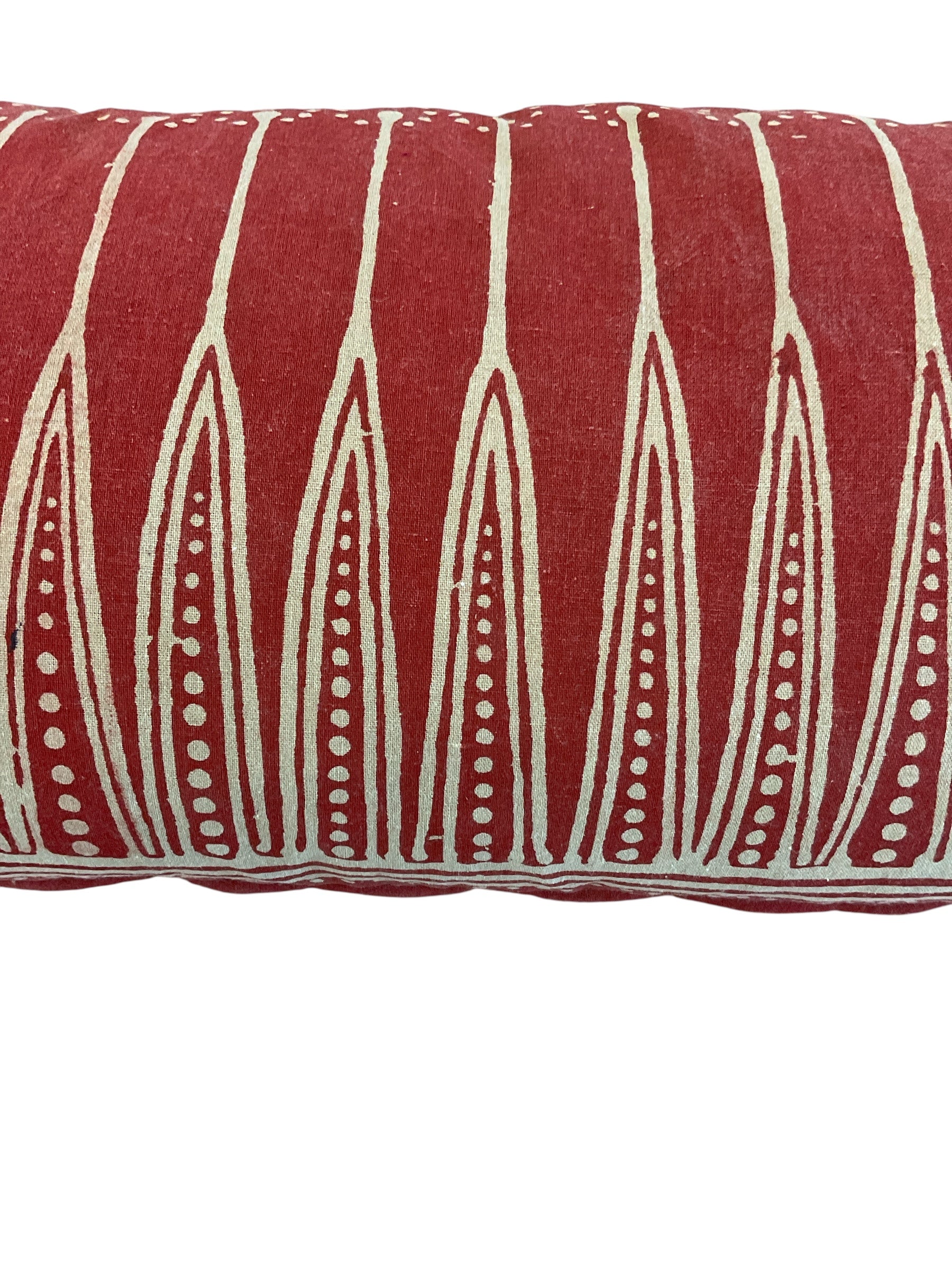 Vintage wood block printed Pillow