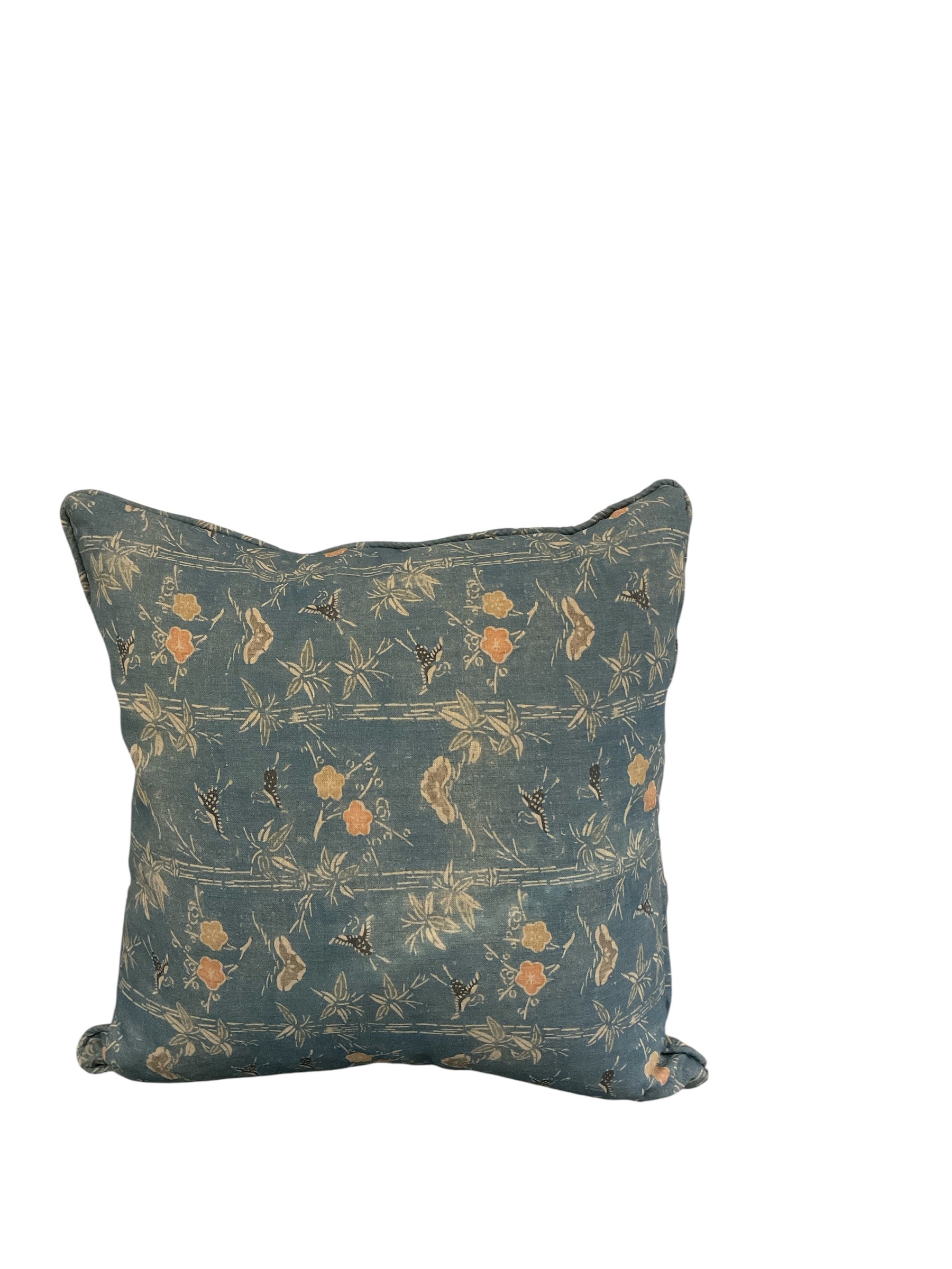 English Linen Floral Pillow
