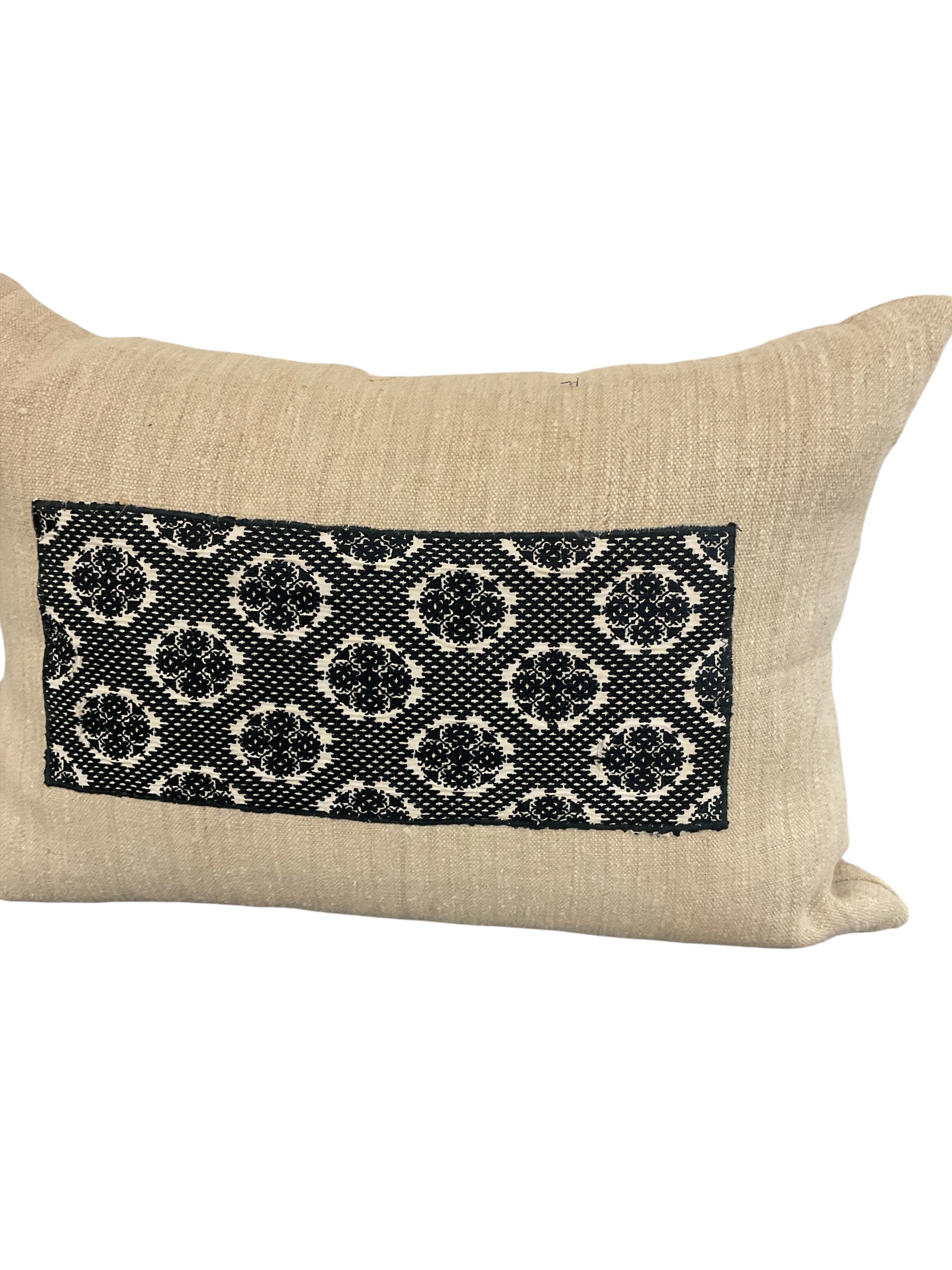 Antique embroidered Moroccan textile Pillow