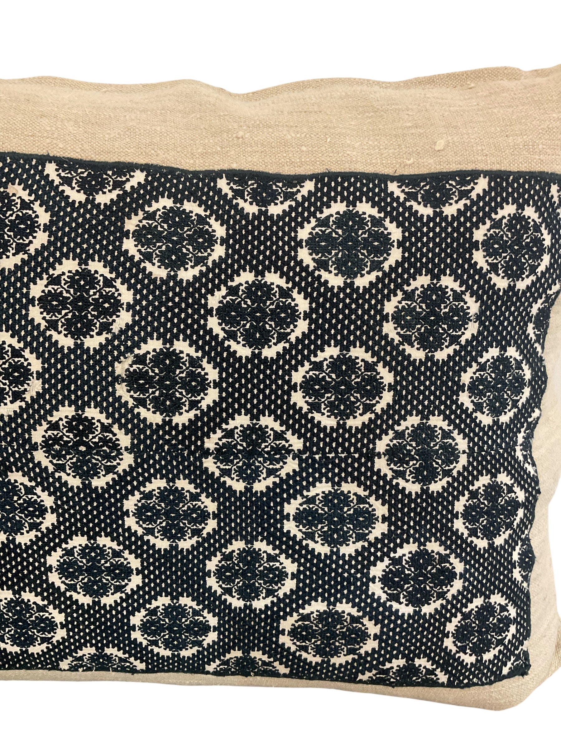 Antique embroidered Moroccan textile Pillow