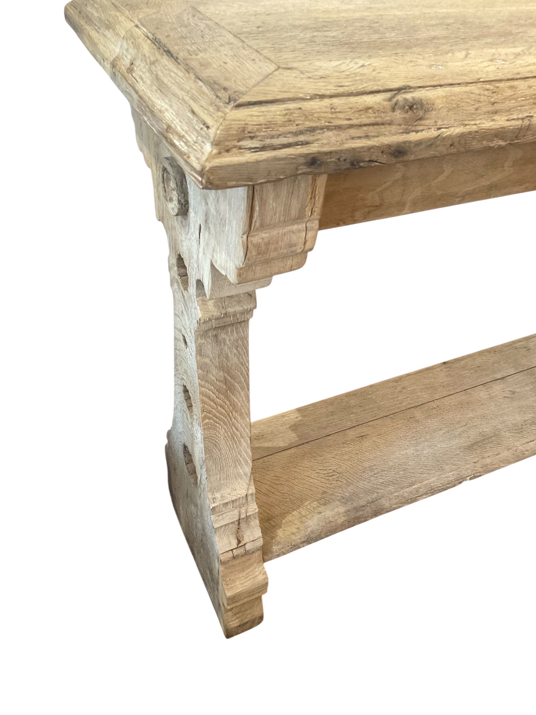 French Oak Art Populaire Console
