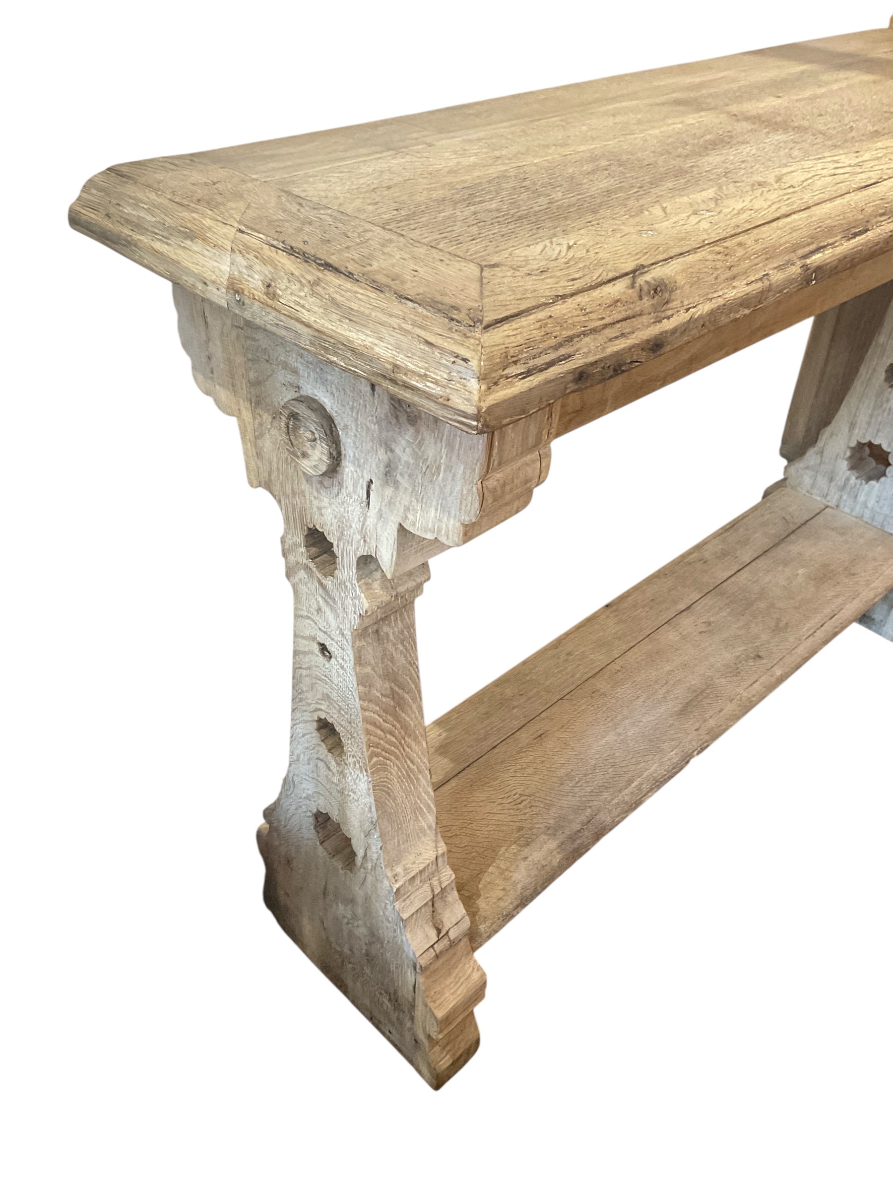 French Oak Art Populaire Console