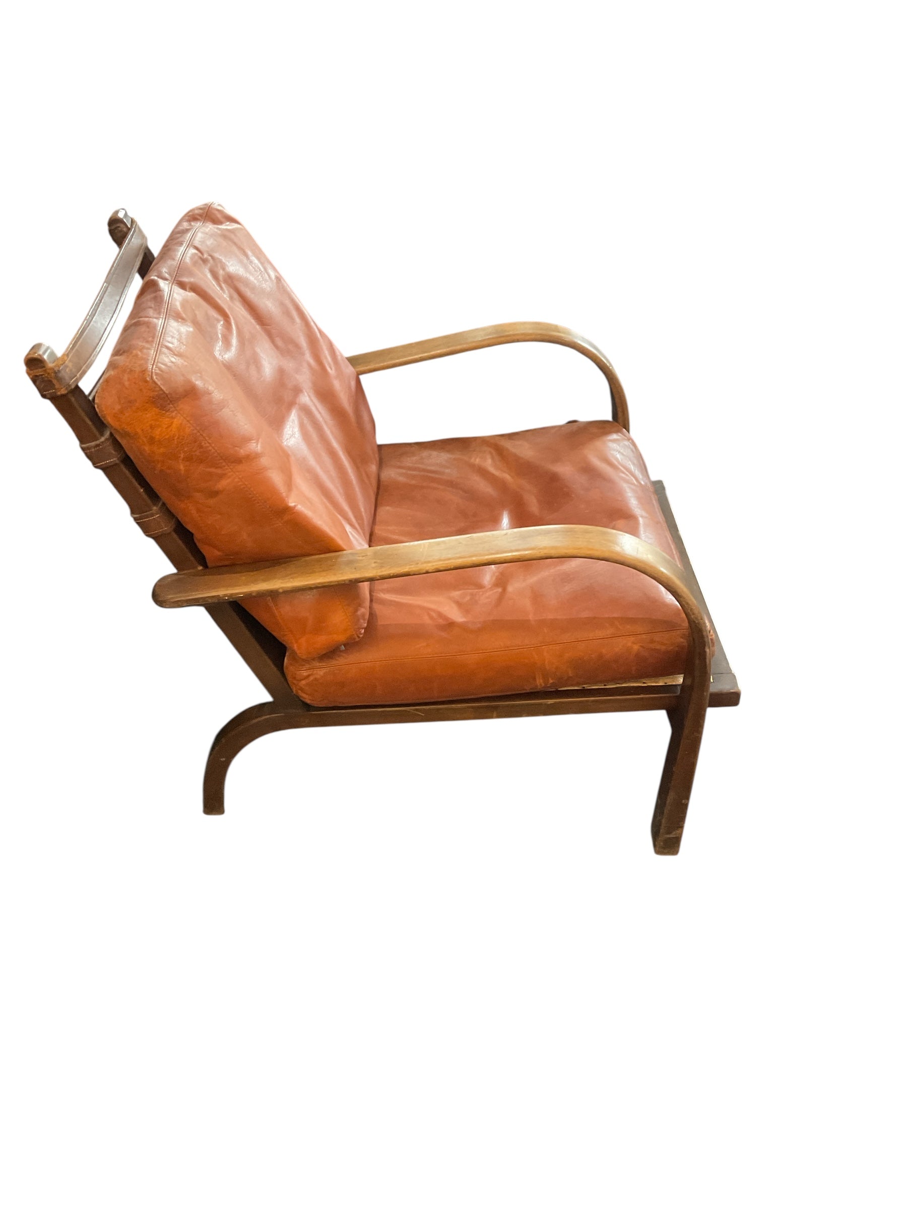 Single French Leather Chair