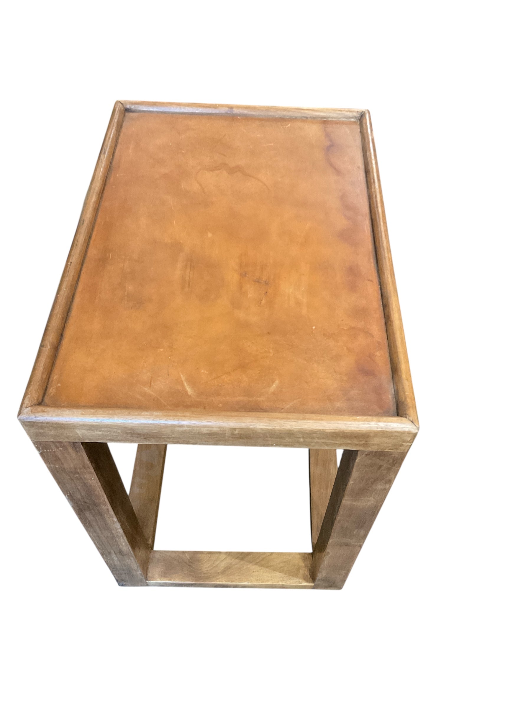 Limited Edition Leather Top Side Table
