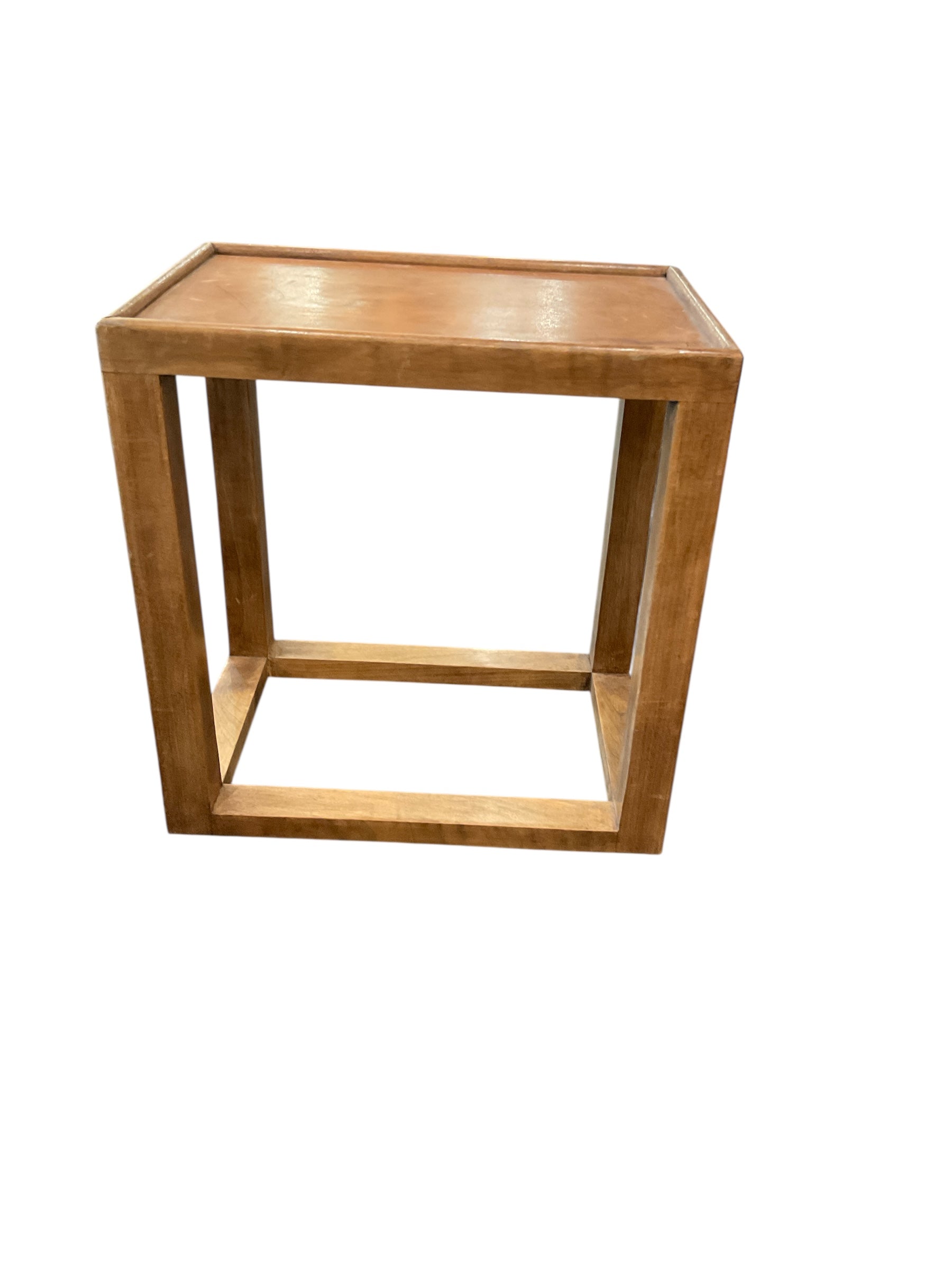Limited Edition Leather Top Side Table