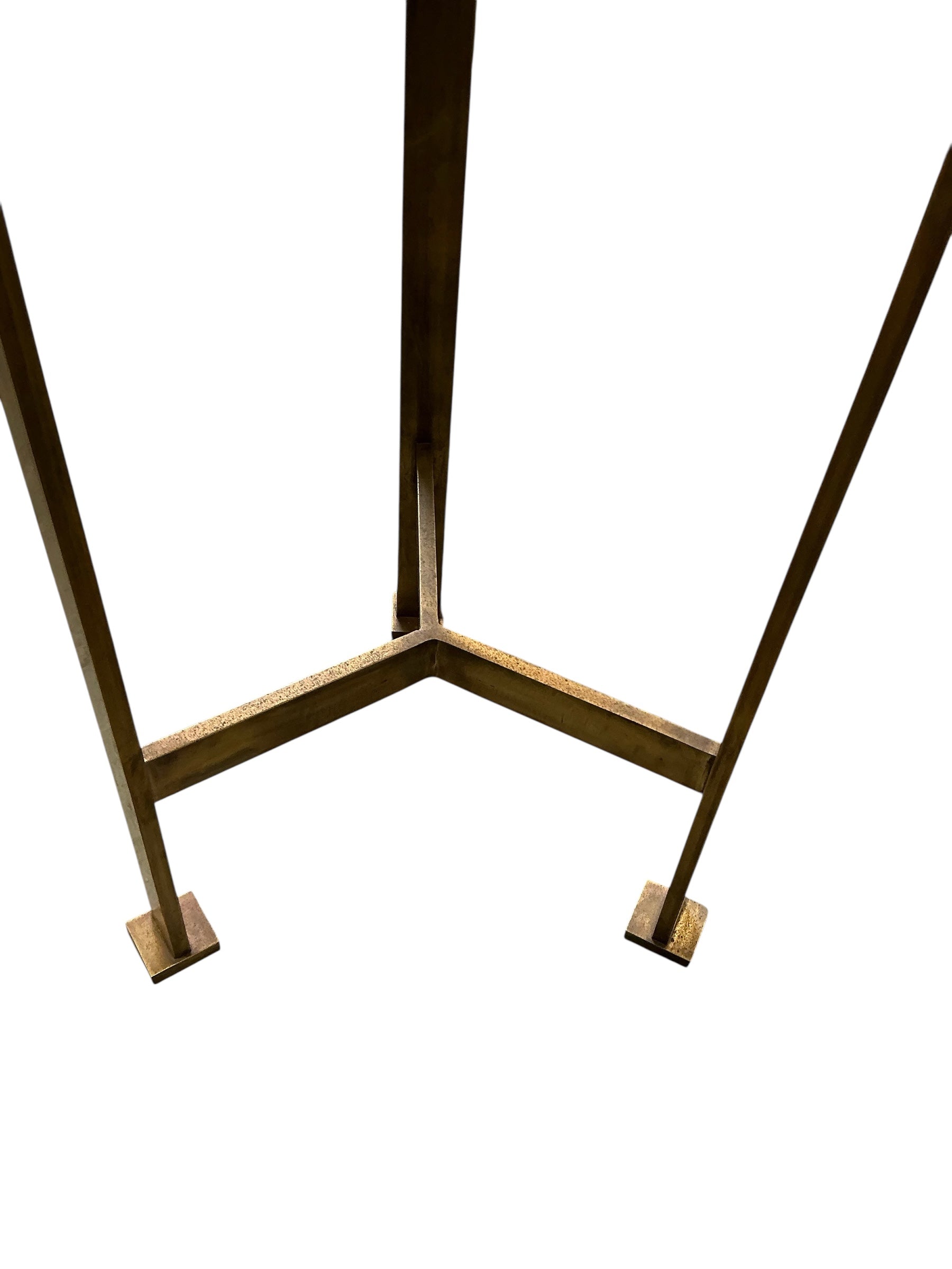 Lucca Studio Everett Bronze and Stone Side Table