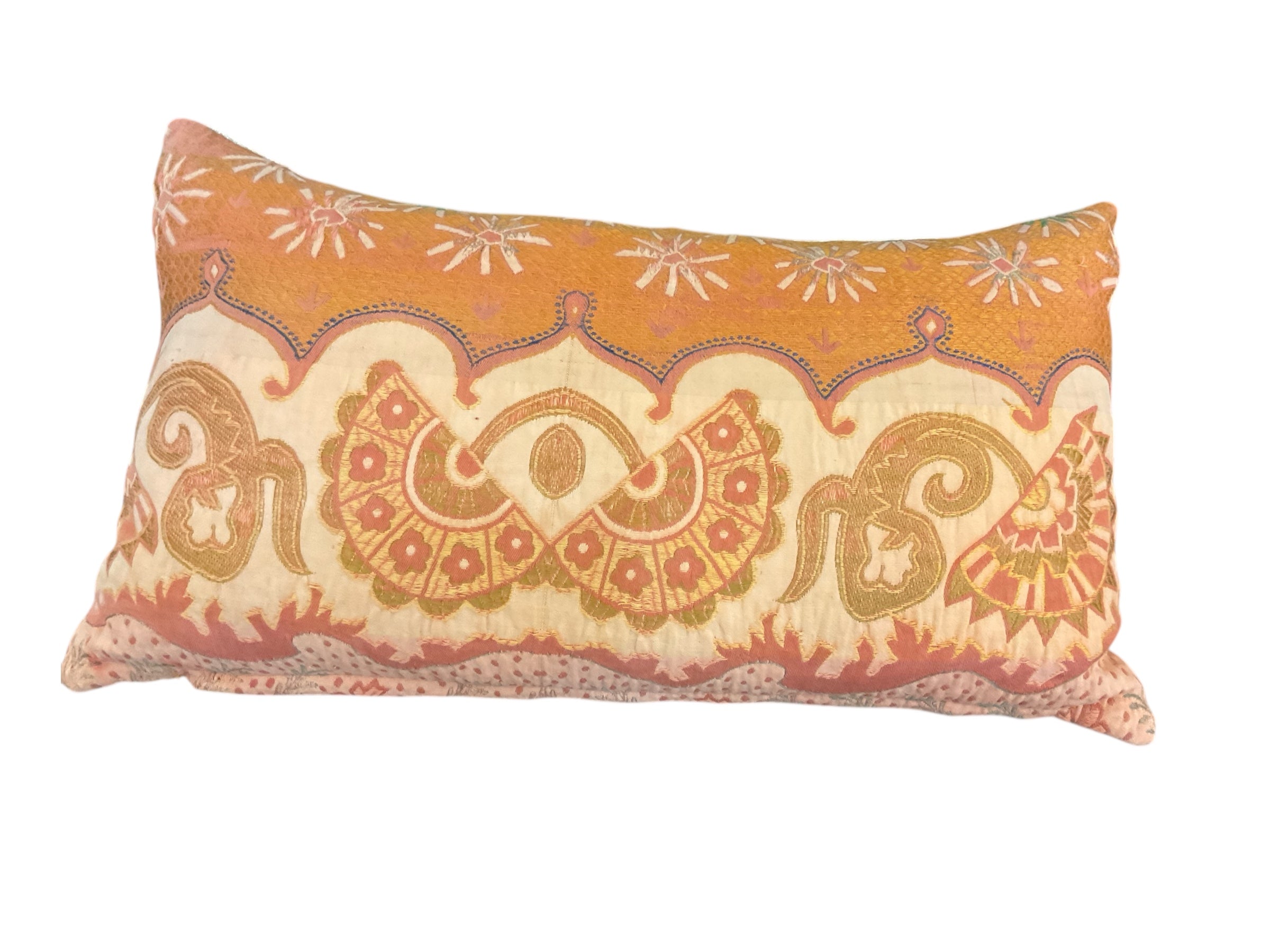 Antique French textile pillow