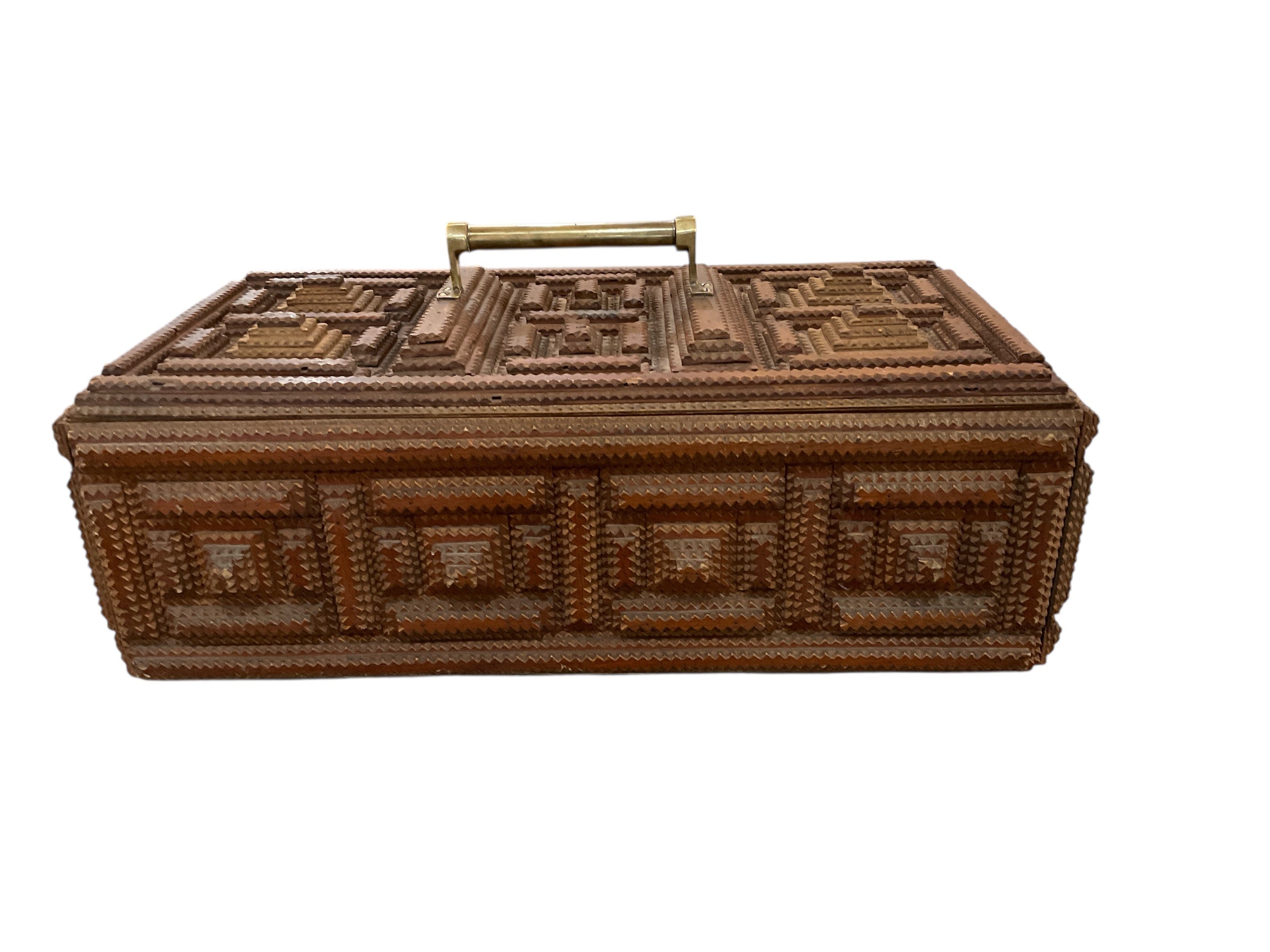 Exceptional English Tramp Art Box