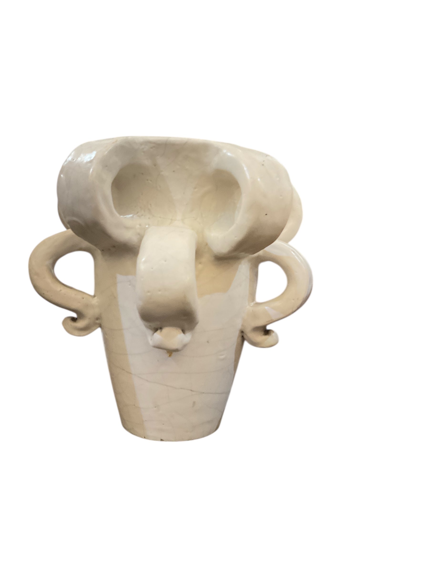 French Chalk Color Glaze Studio Pottery Vase