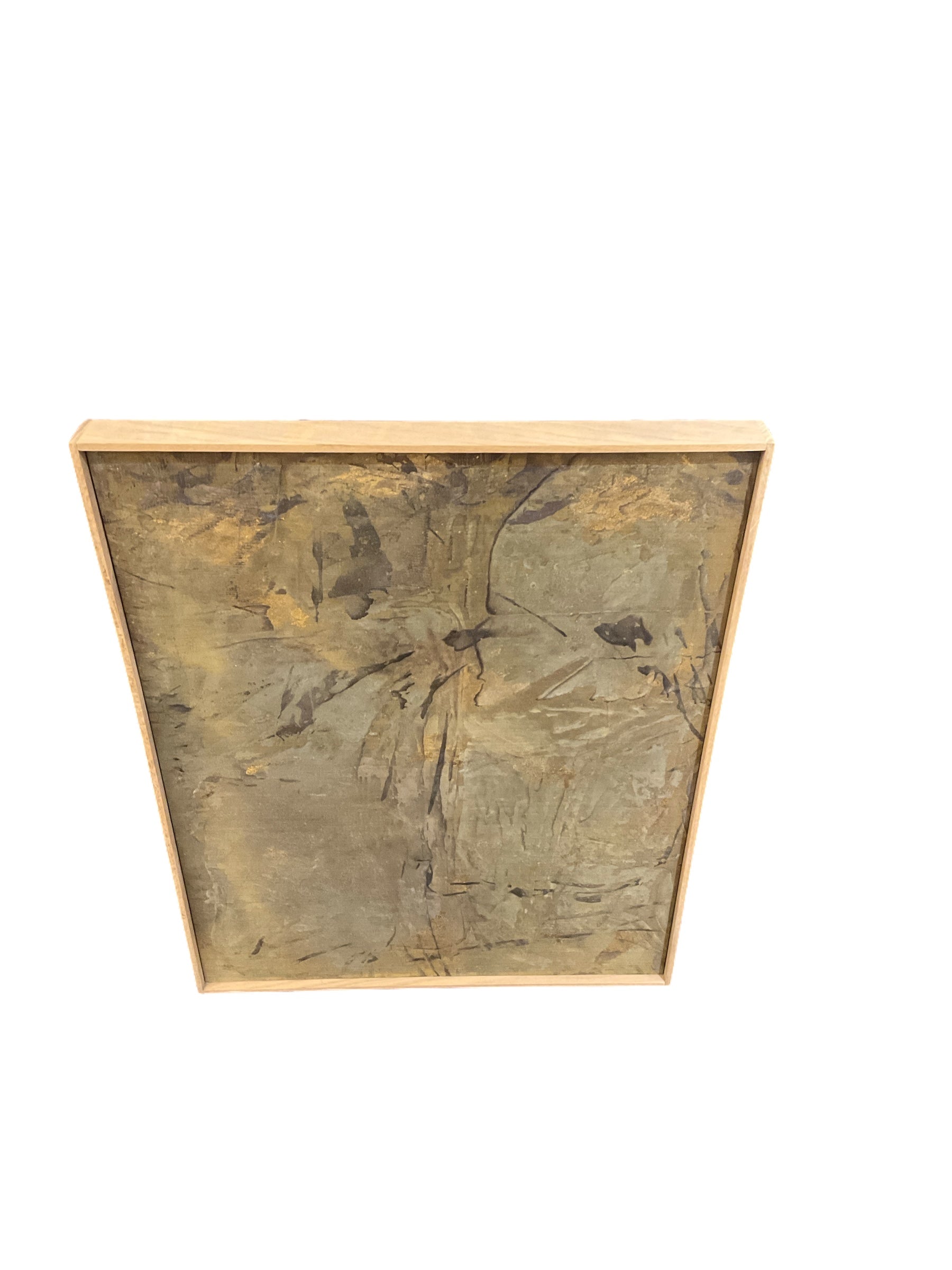 Vintage Belgian Mixed Media Painting