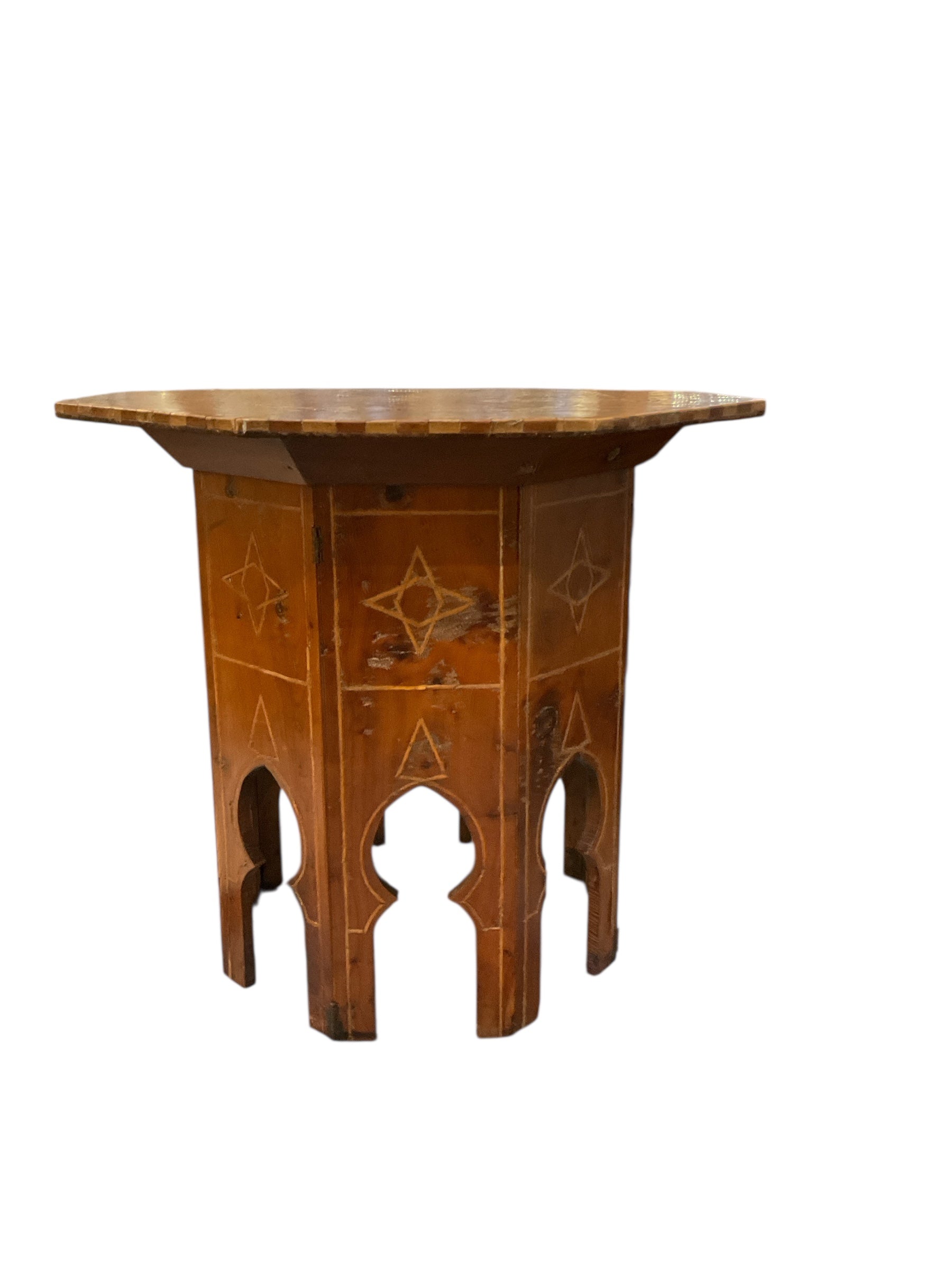 Highly Decorative Inlaid Moroccan Side Table