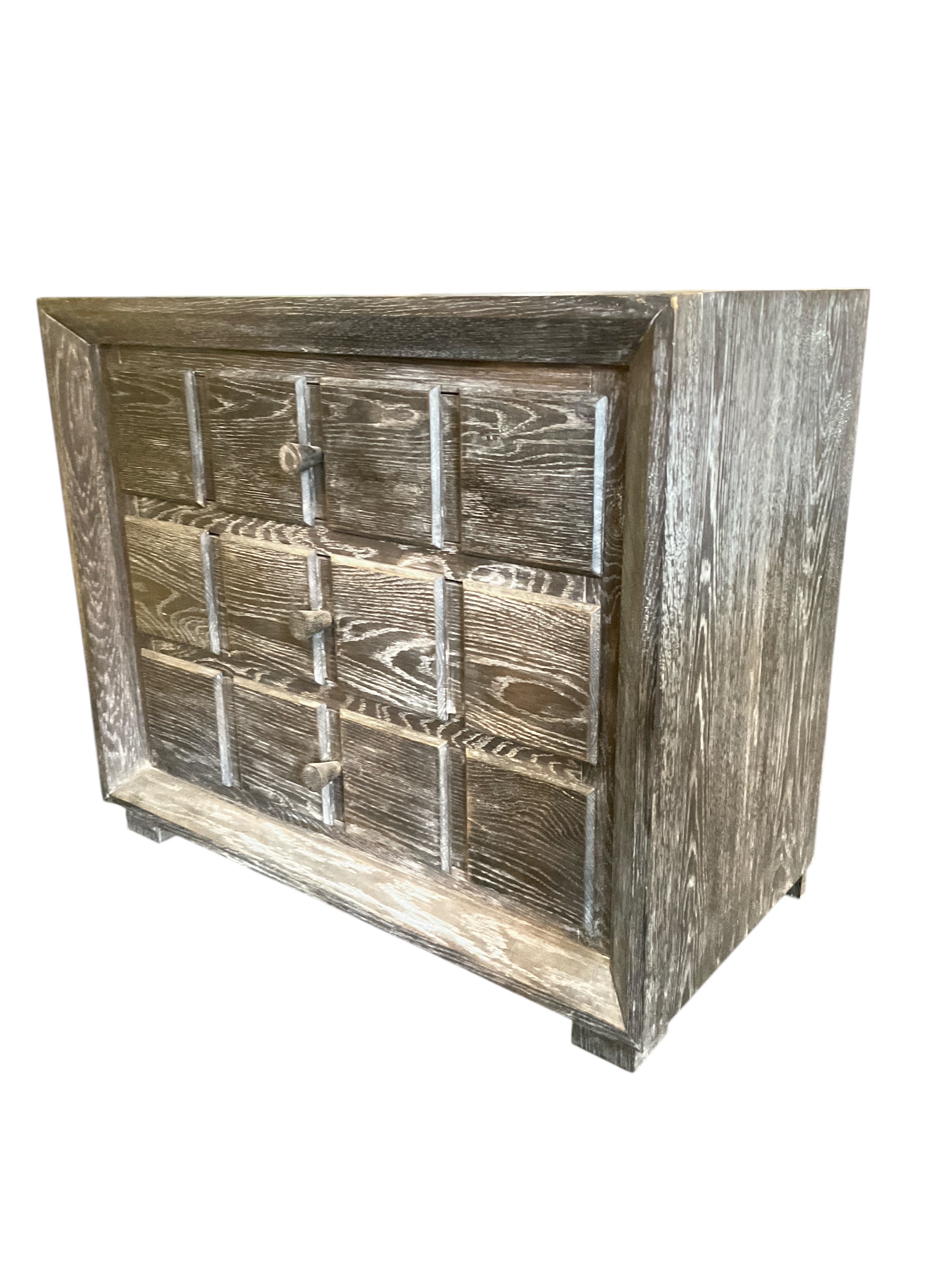 Limited Edition Grey Cerused Oak Nightstand