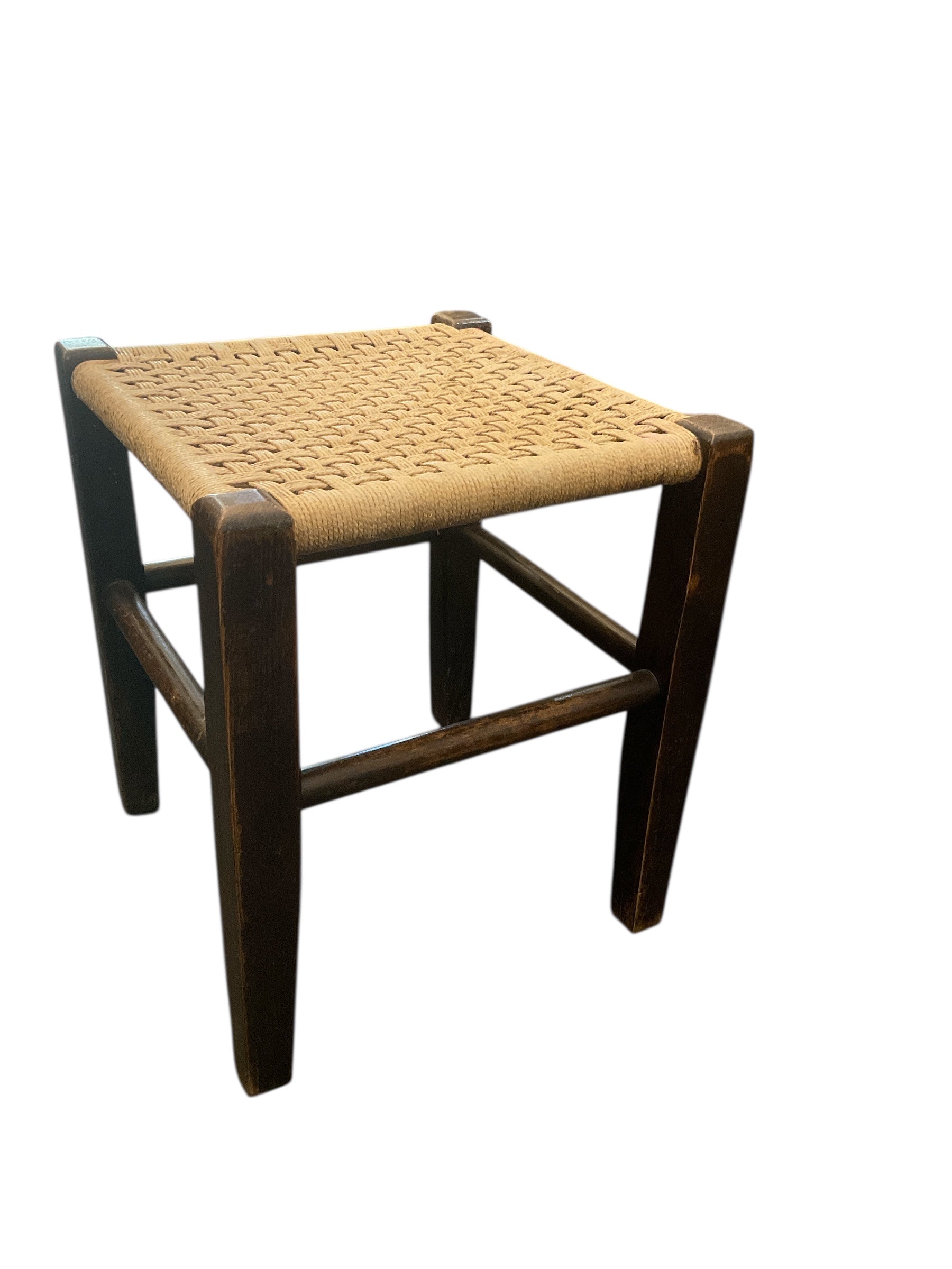 Vintage French Rope Top Stool