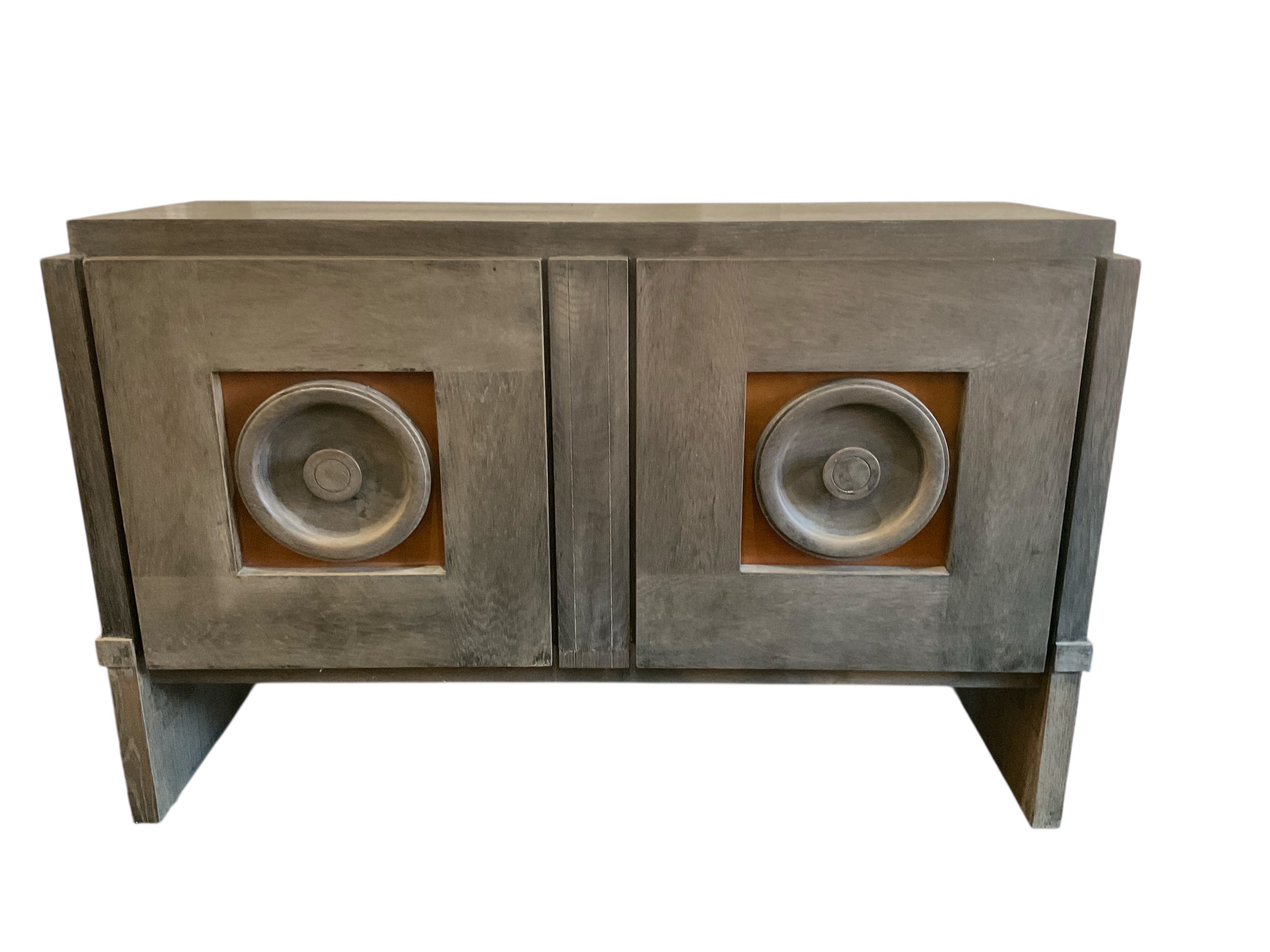 French Cerused Grey Cabinet