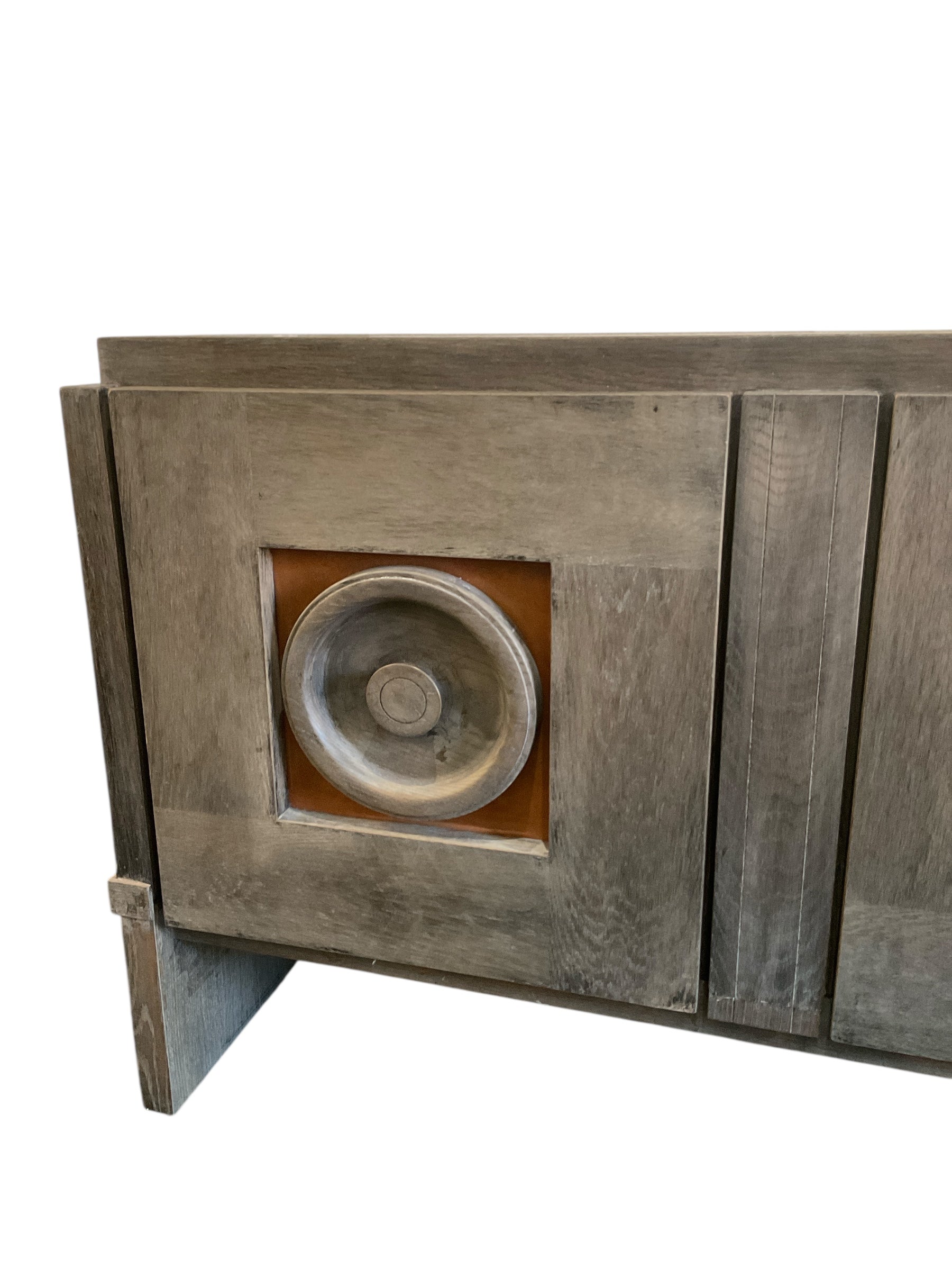 French Cerused Grey Cabinet