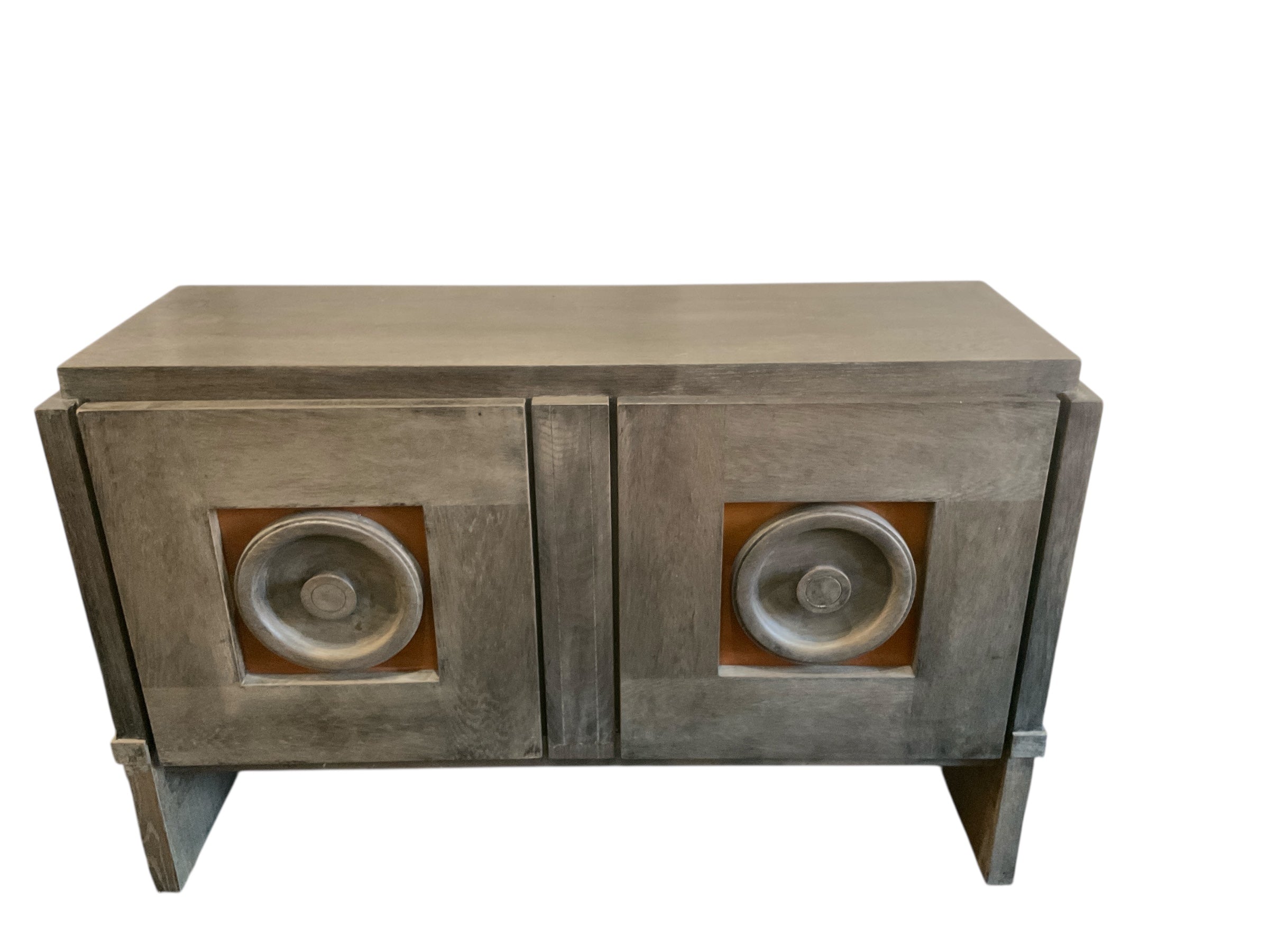 French Cerused Grey Cabinet