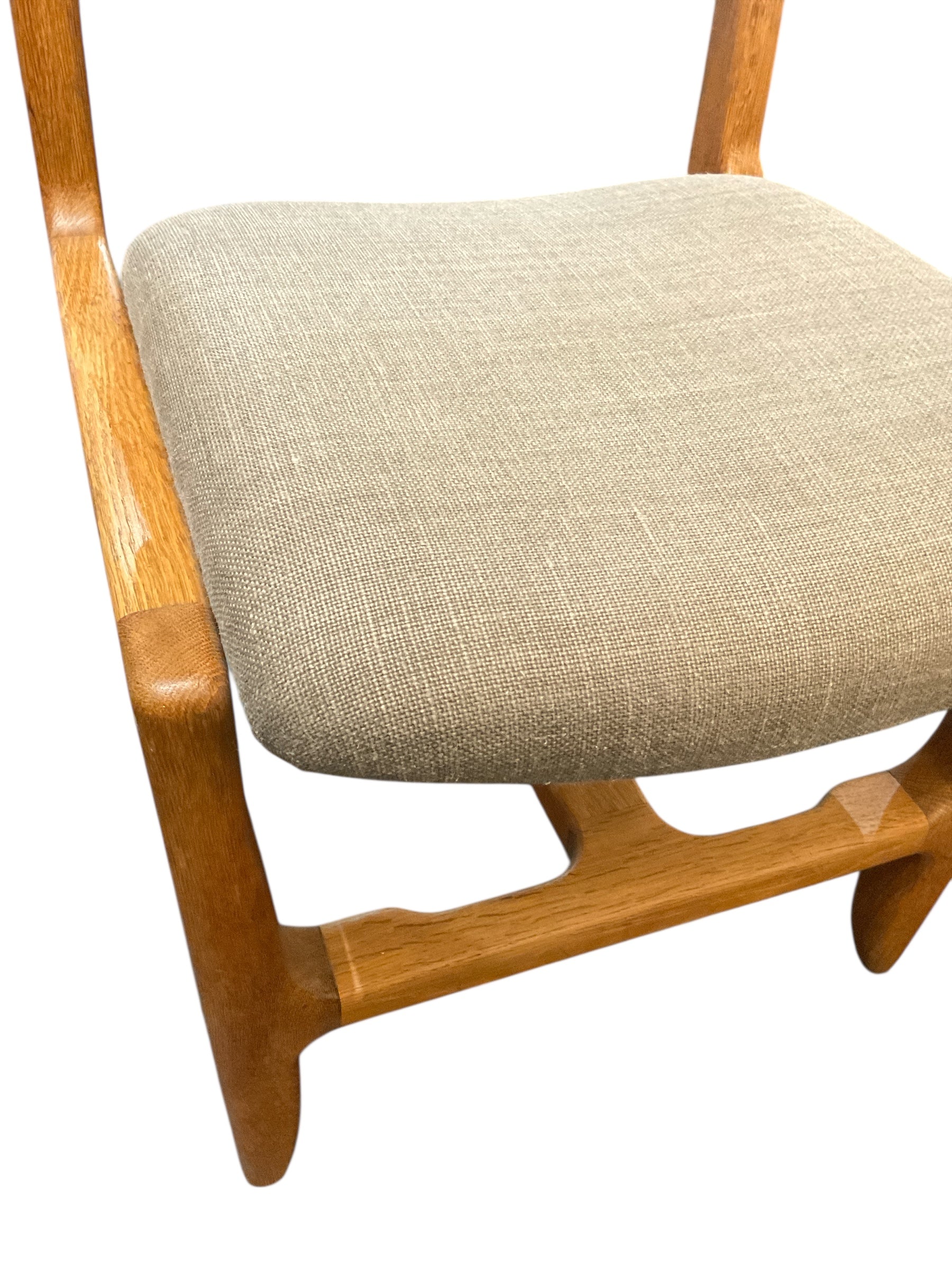 Set of 4 Guillerme and Chambron Oak Dining Chairs