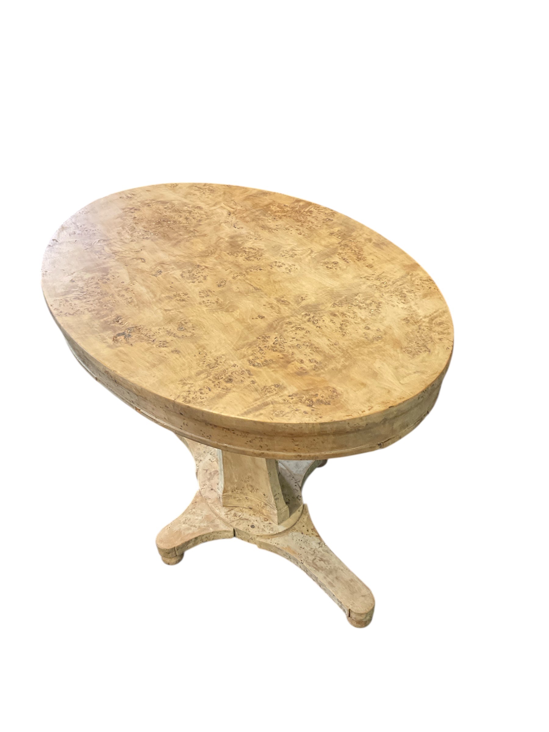 19th century Swedish bleached Burlwood table