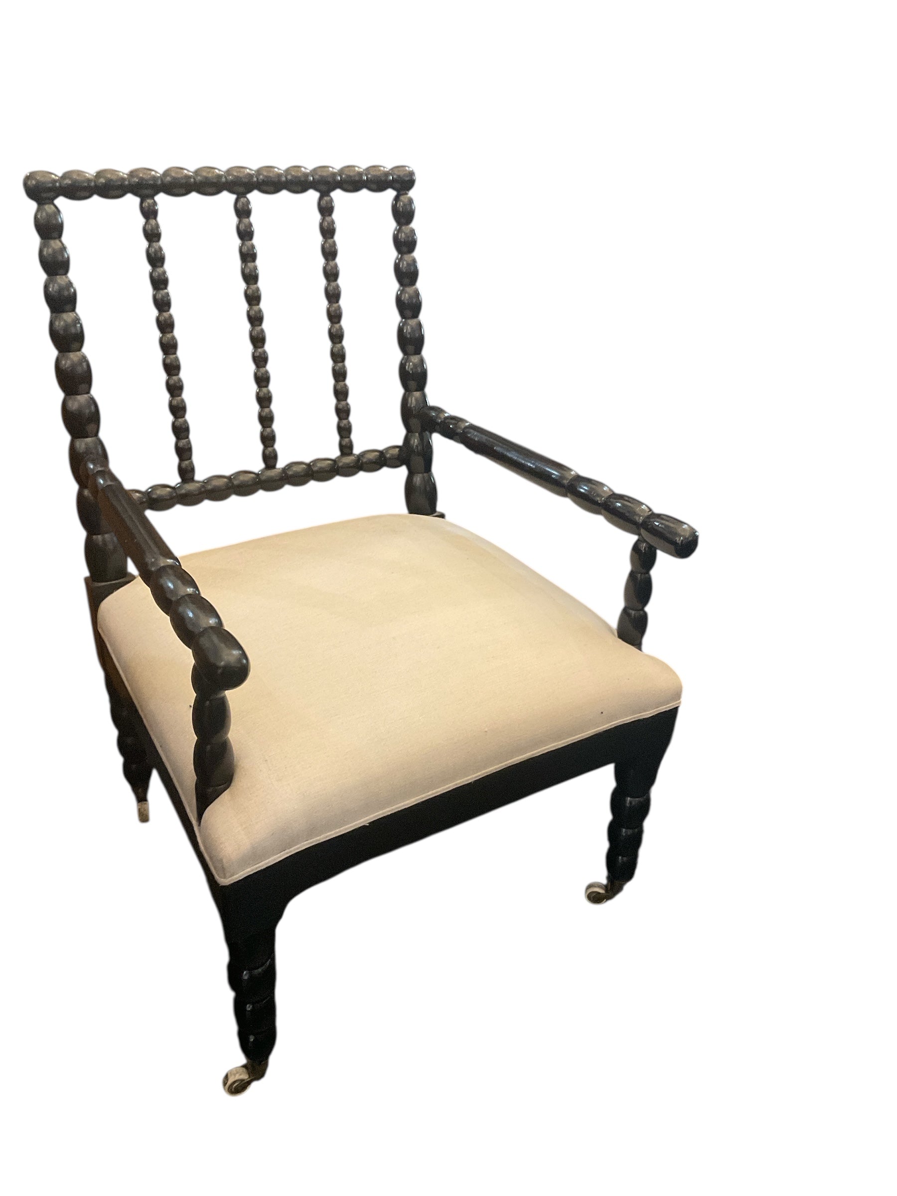 19th Century English Ebonized Spindle Chair