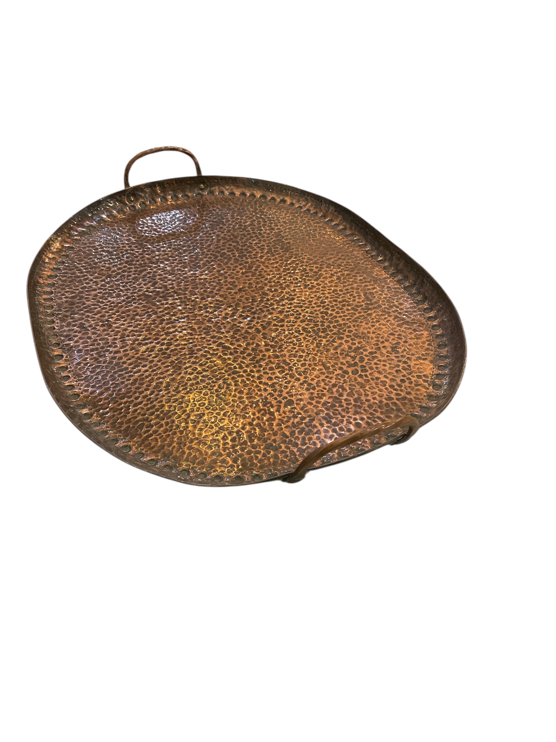 English Hammered Copper Tray