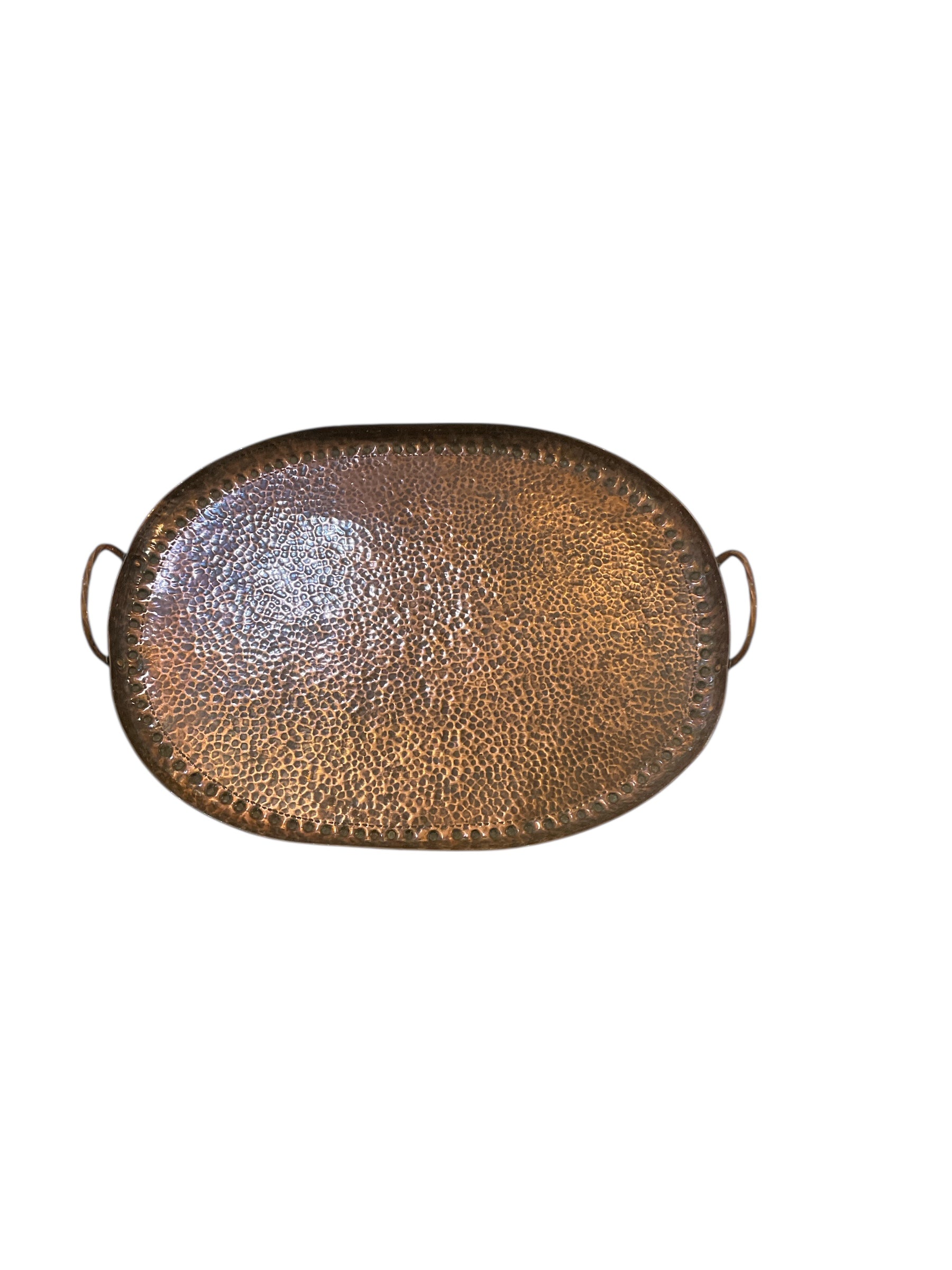 English Hammered Copper Tray