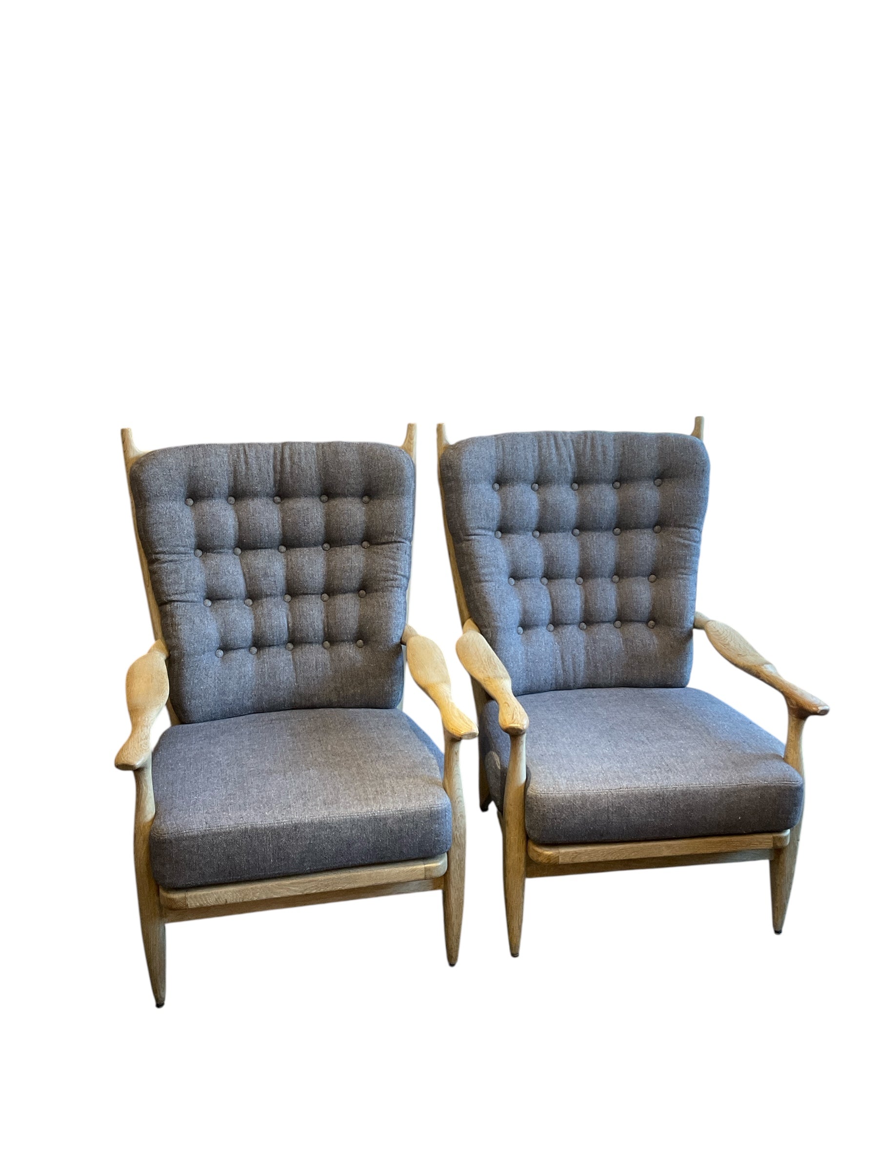 Pair of Guillerme & Chambron Arm Chairs