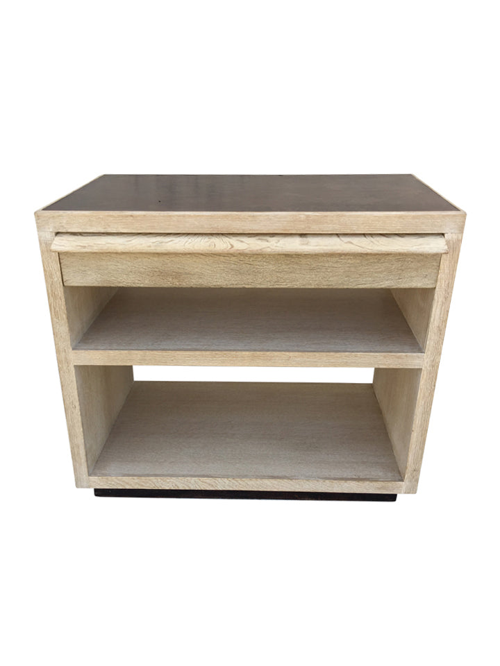 Lucca Studio Paola Night Stand - Leather Top and base