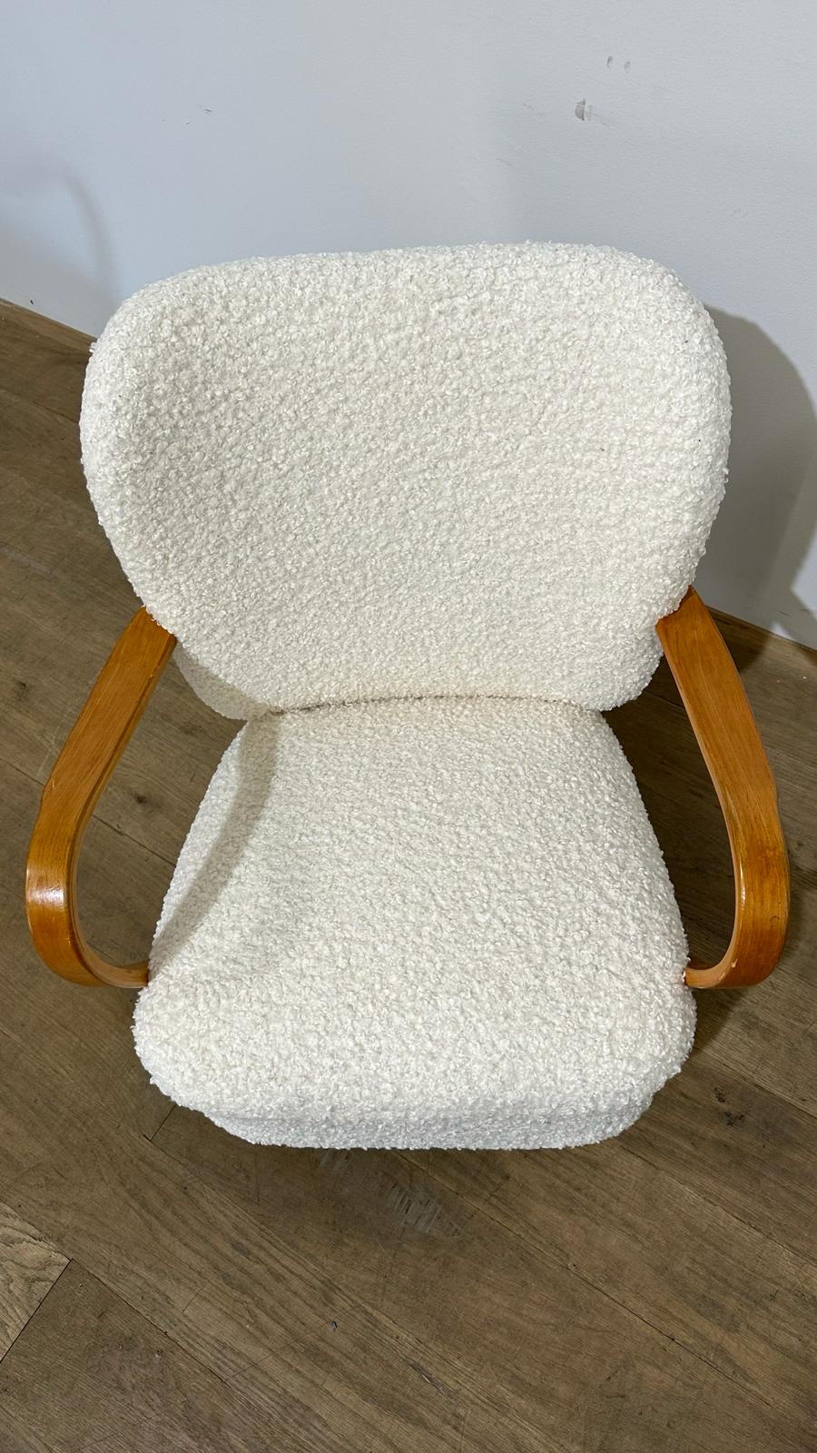 Single 1930's Danish Armchair in Shearling