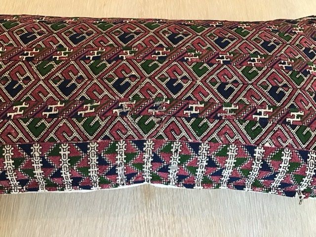 19th Century Balkan Embroidery Pillow