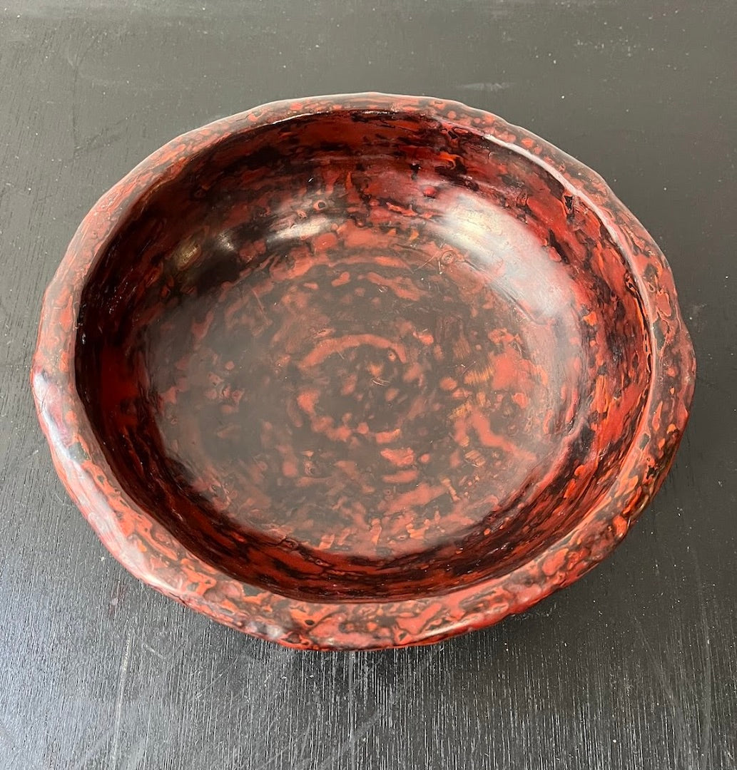 Vintage Japanese Lacquerware Wood Bowl