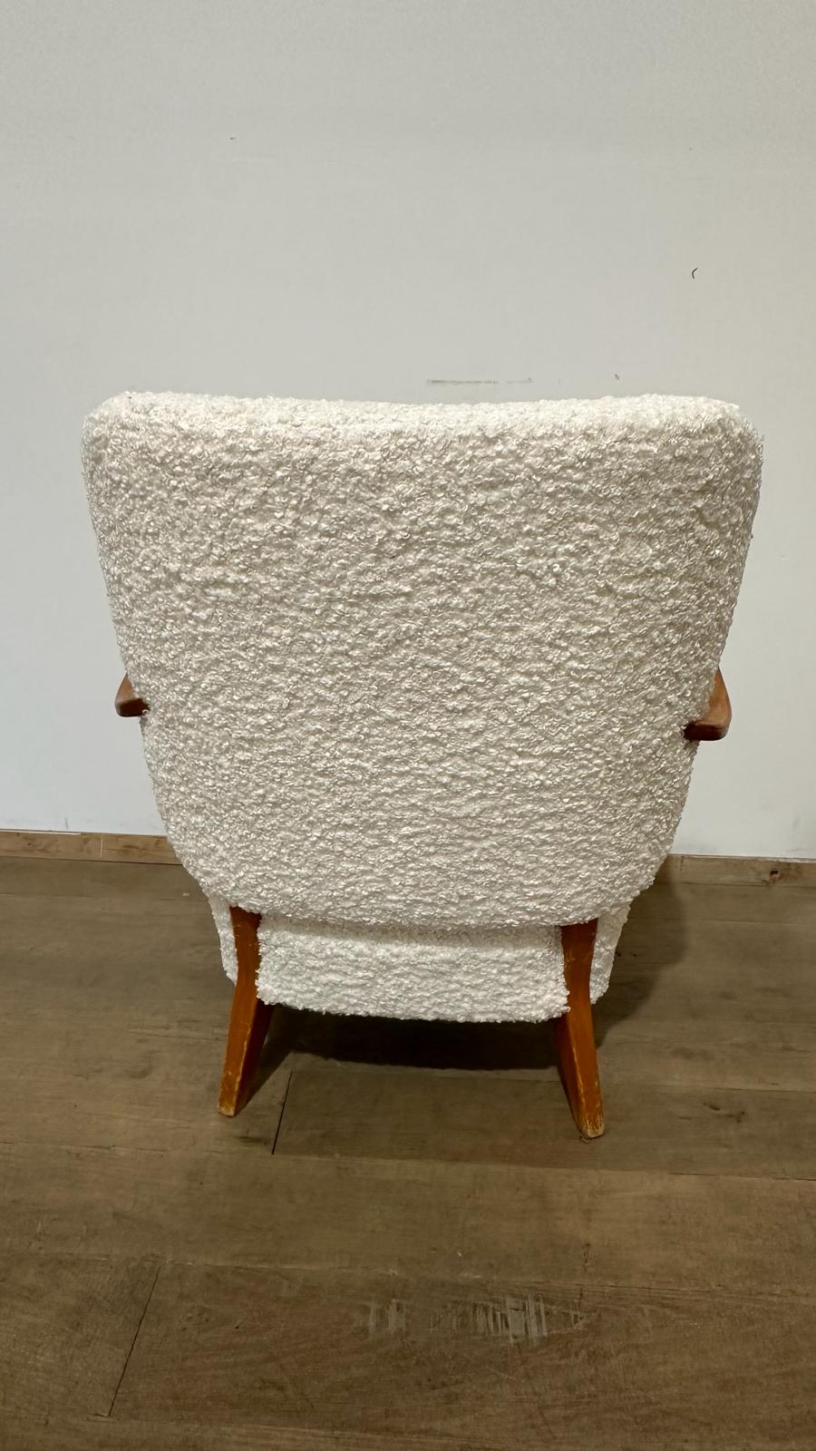 Single 1930's Danish Armchair in Shearling