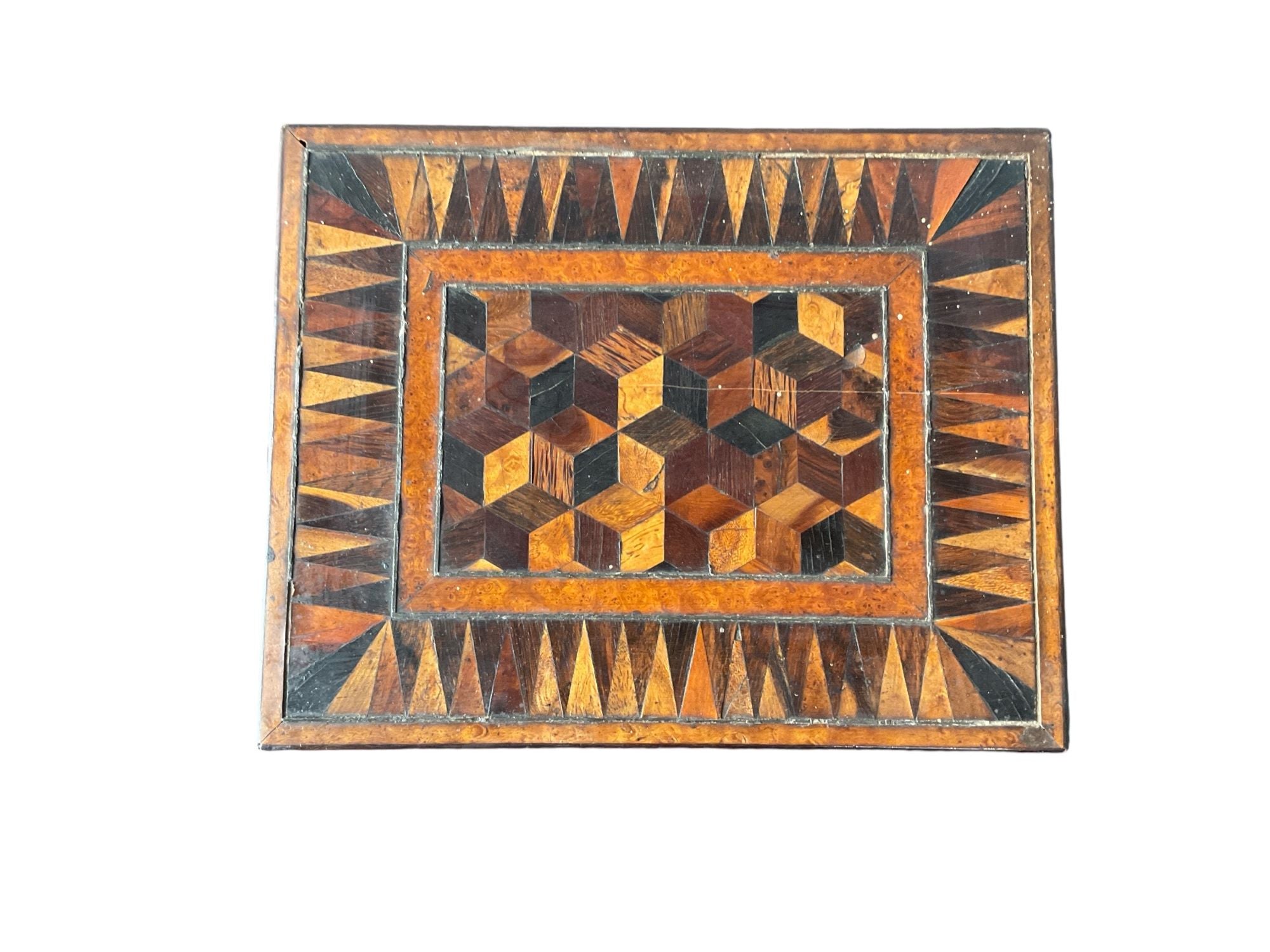 Highly Decorative 19th Century Inlaid Wood Box